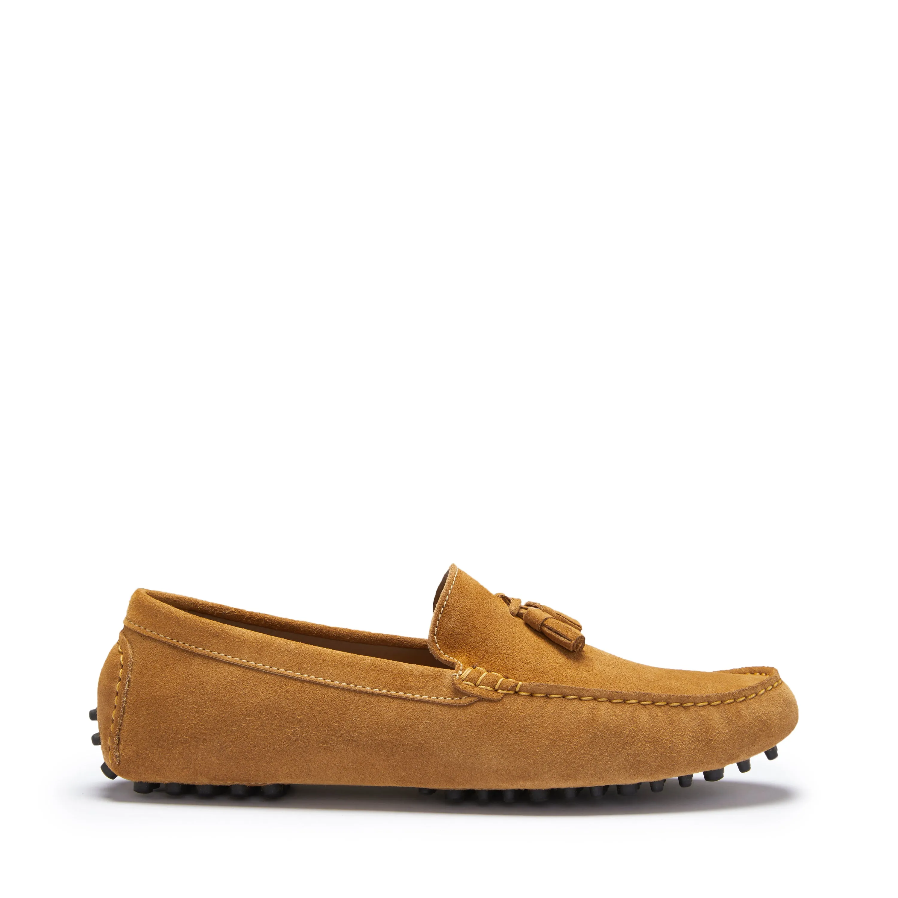 Tasselled Driving Loafers, tobacco suede Calm Step Featherlight Feel