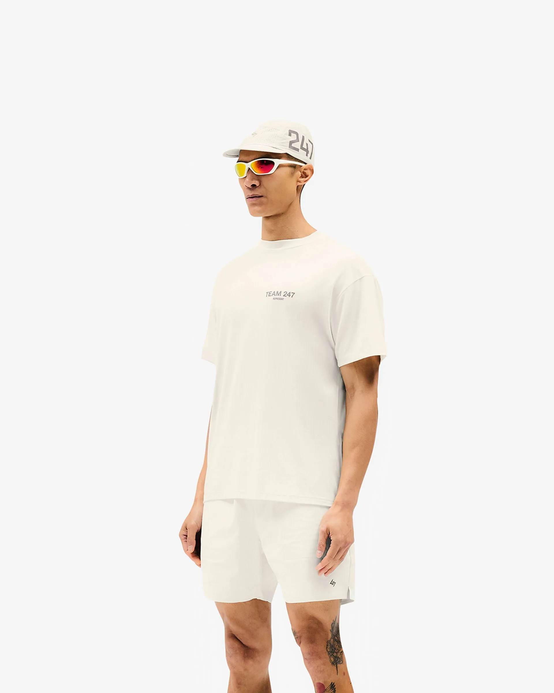 Team 247 Oversized T-Shirt - Cream Comfy Performance Wear