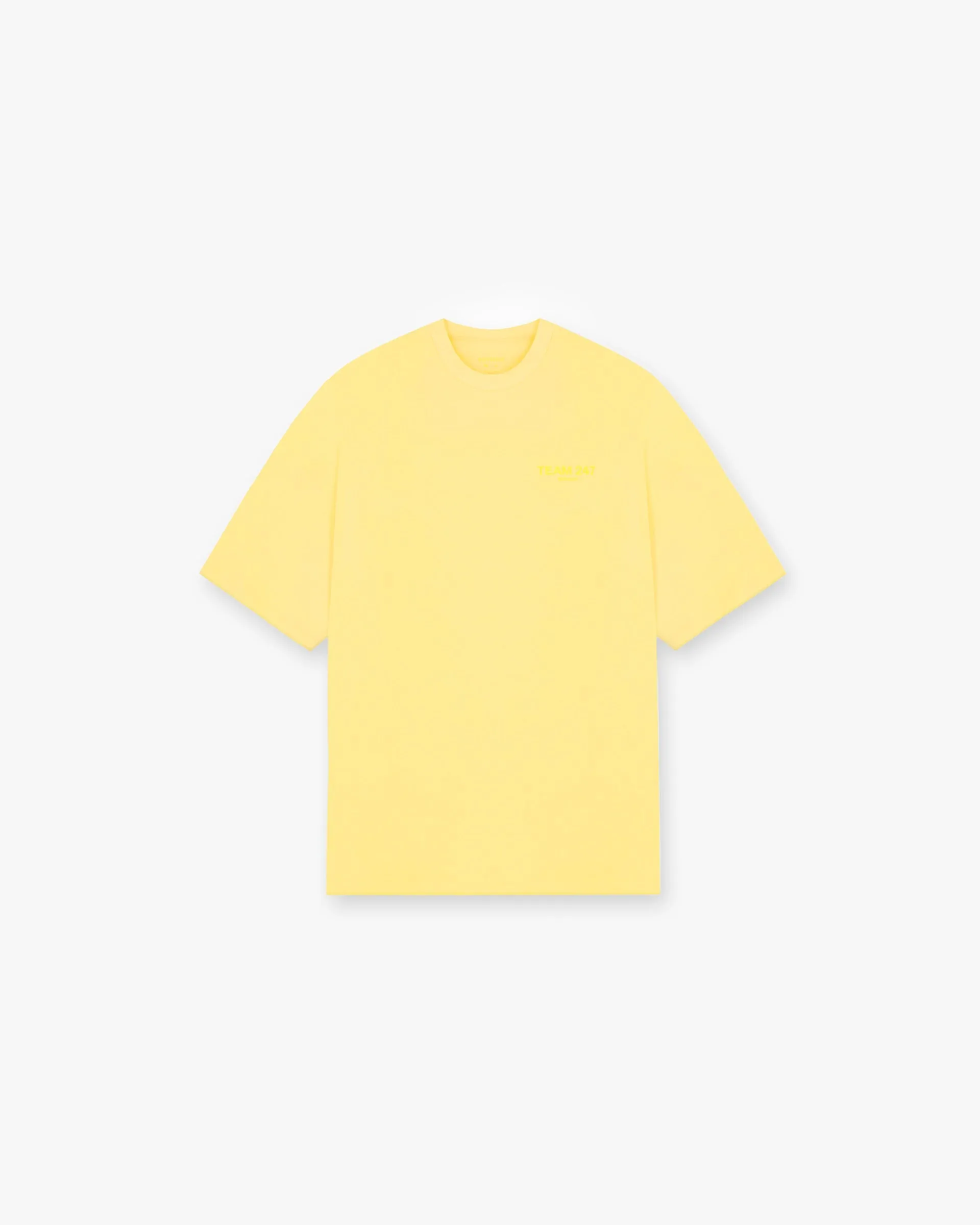 Non Fading Material Easygoing Wear Team 247 Oversized T-Shirt - Lemon