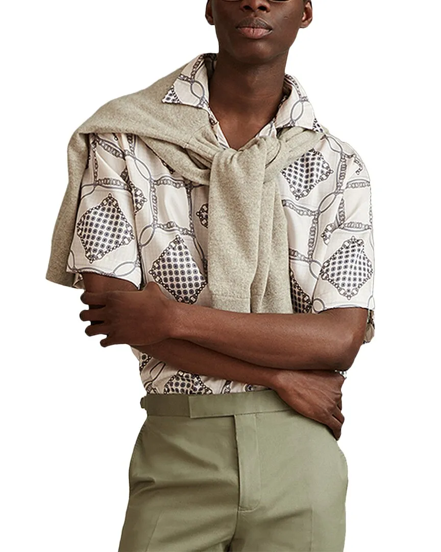 Smooth Stitch Pattern Reiss Lumia Cuban Chain Prin Top