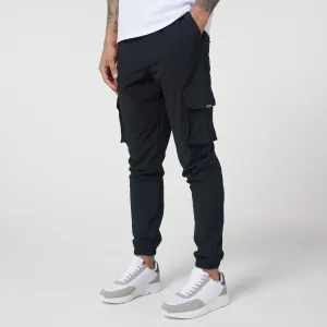 Tech Cuffed Cargo Pant | Black pilling resistant Sleek lines