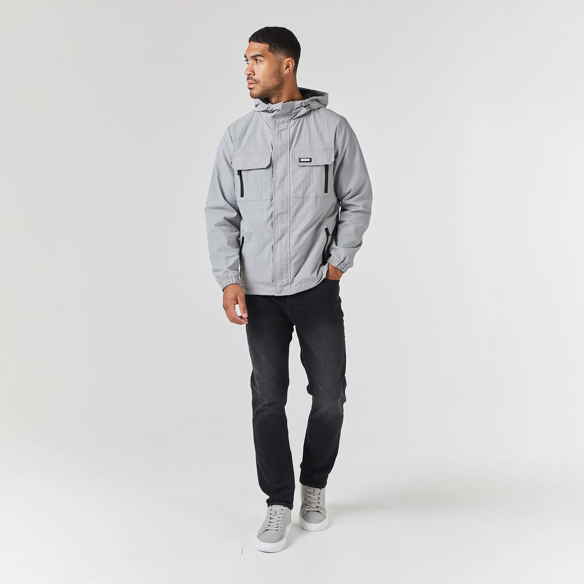 Tech Utility Jacket | Ice Grey ReinforcedSeams