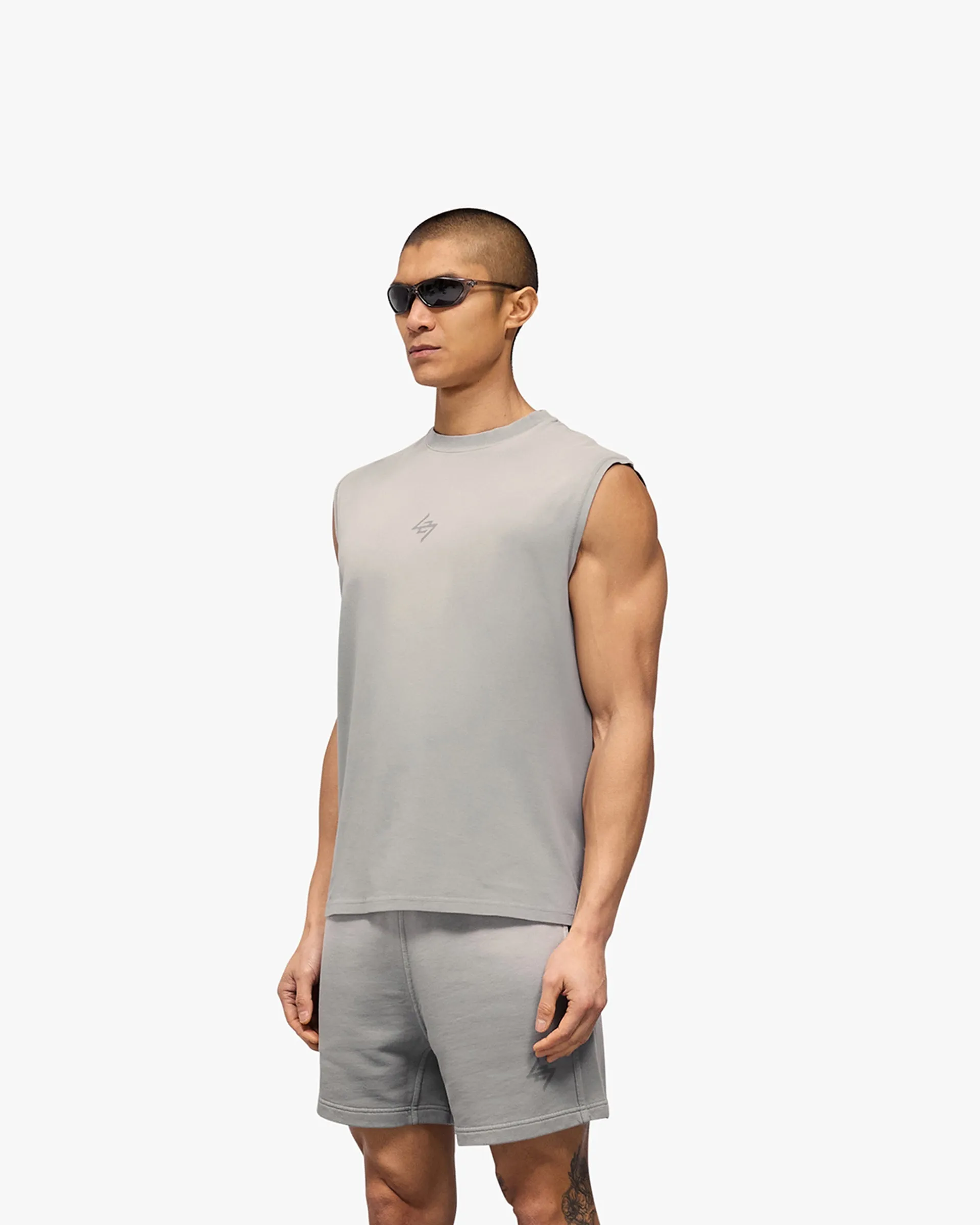 Stretch Fabric Technology Chill Comfort Wear 247 Motion Oversized Tank - Titanium
