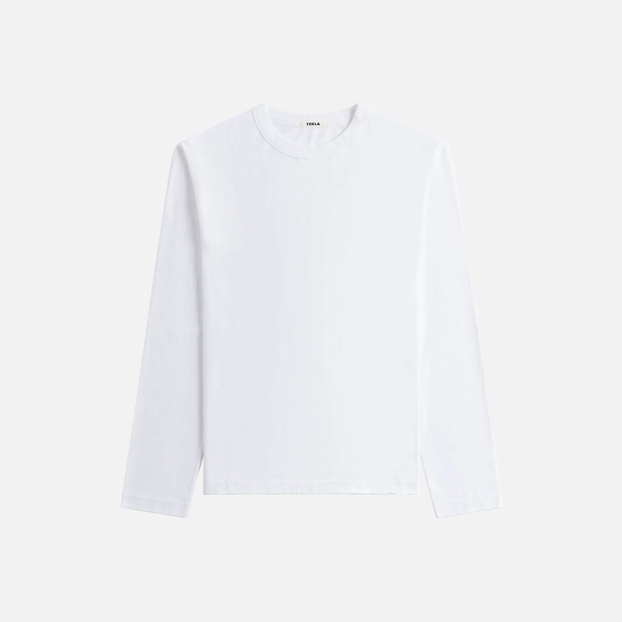 Effortless Wear Tekla Long Sleeve Sleeping Tee - White