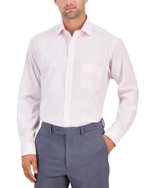 Street Style Club Room Dress Shirts Men's Parfait Pink Cotton Long Sleeve Regular Fit FTS96