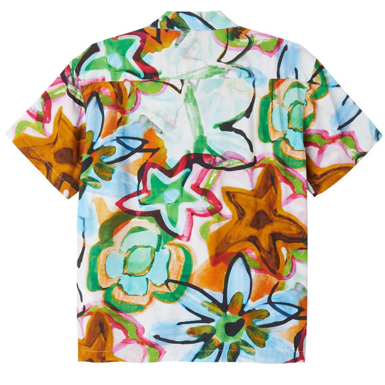 Obey Requiem Woven S/S Shirt Golden Brown Multi Outerwear Companion High-End Fabric