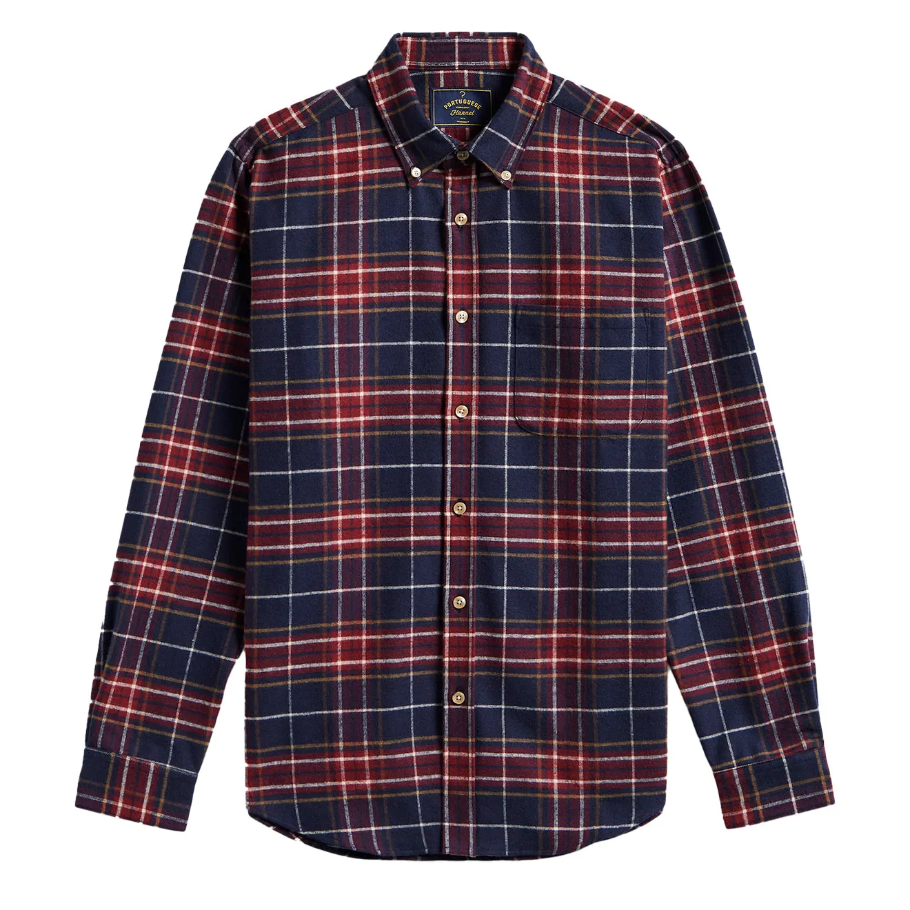 Portuguese Flannel Station Shirt Blue / Red Breathable Cotton