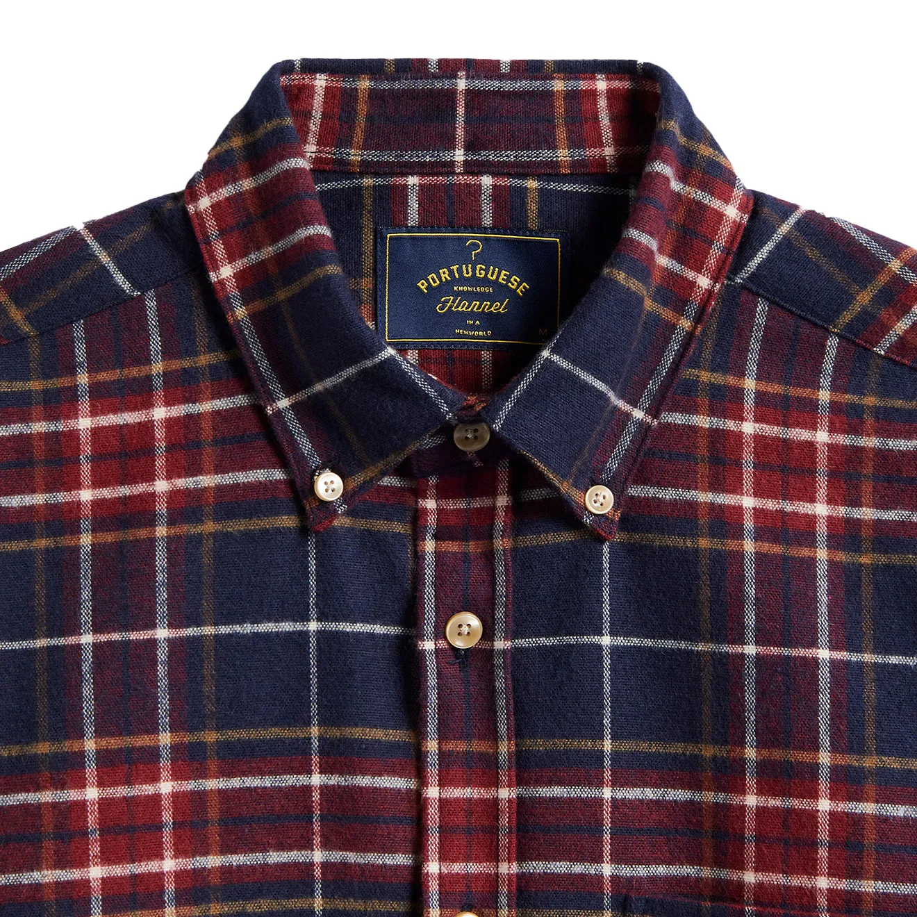 Portuguese Flannel Station Shirt Blue / Red Unmatched comfort Sustainable Manufacturing Process
