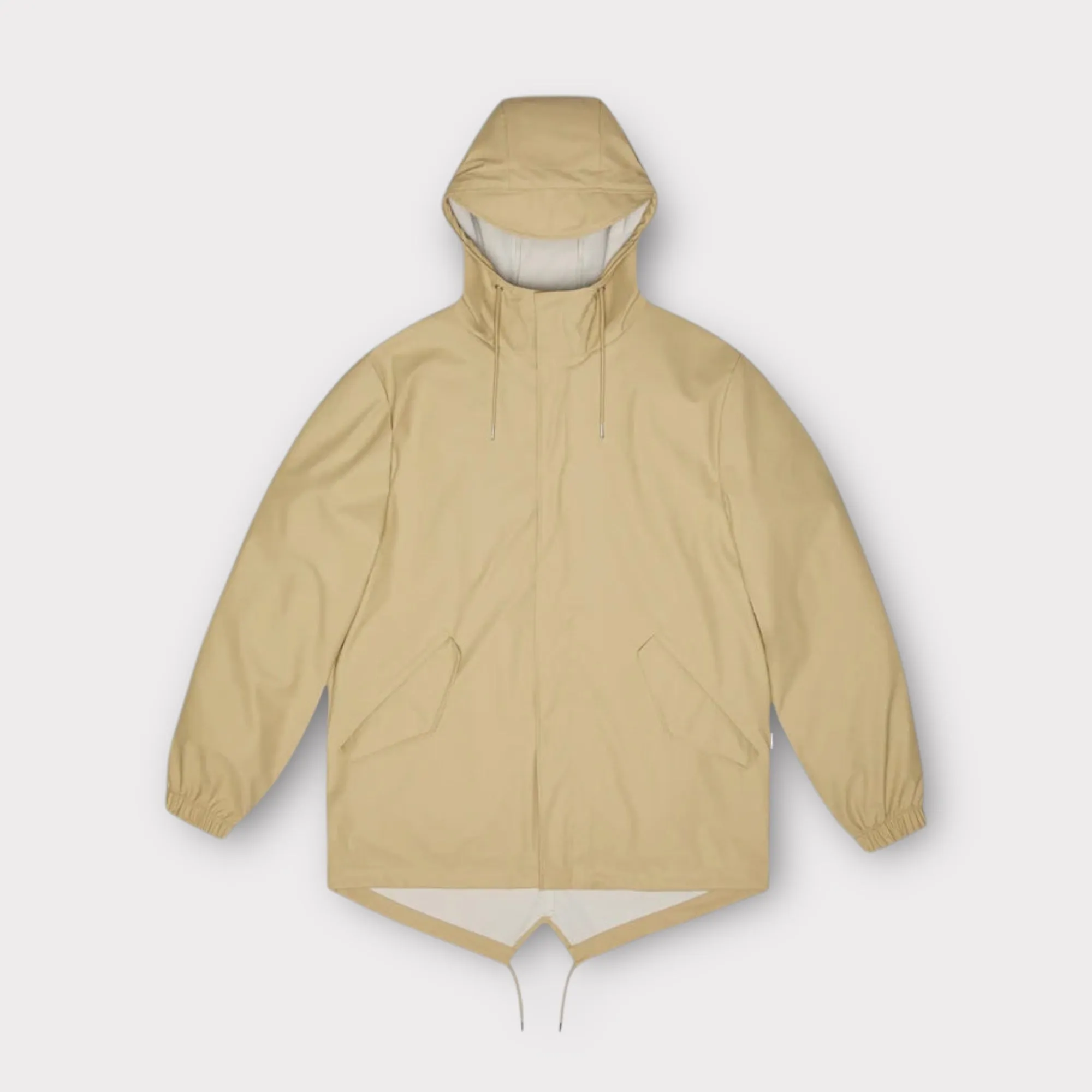 Outdoor Style Staple Stand Collar Rains Fishtail Jacket W3 Sand