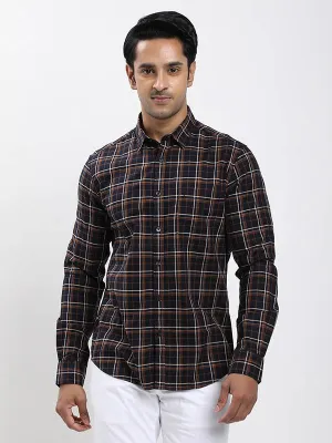 Men Checked Full Sleeve Cotton Shirt Subtle pattern