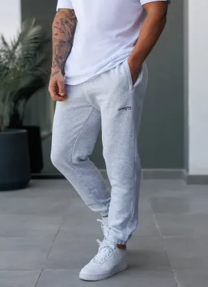 Gym King Established Relaxed Fit Jogger - Snow Marl Chill Comfort Wear UVProtectionCoating