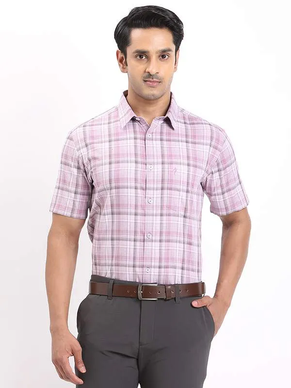 Men Checked Half Sleeve Cotton Shirt All-day Comfort