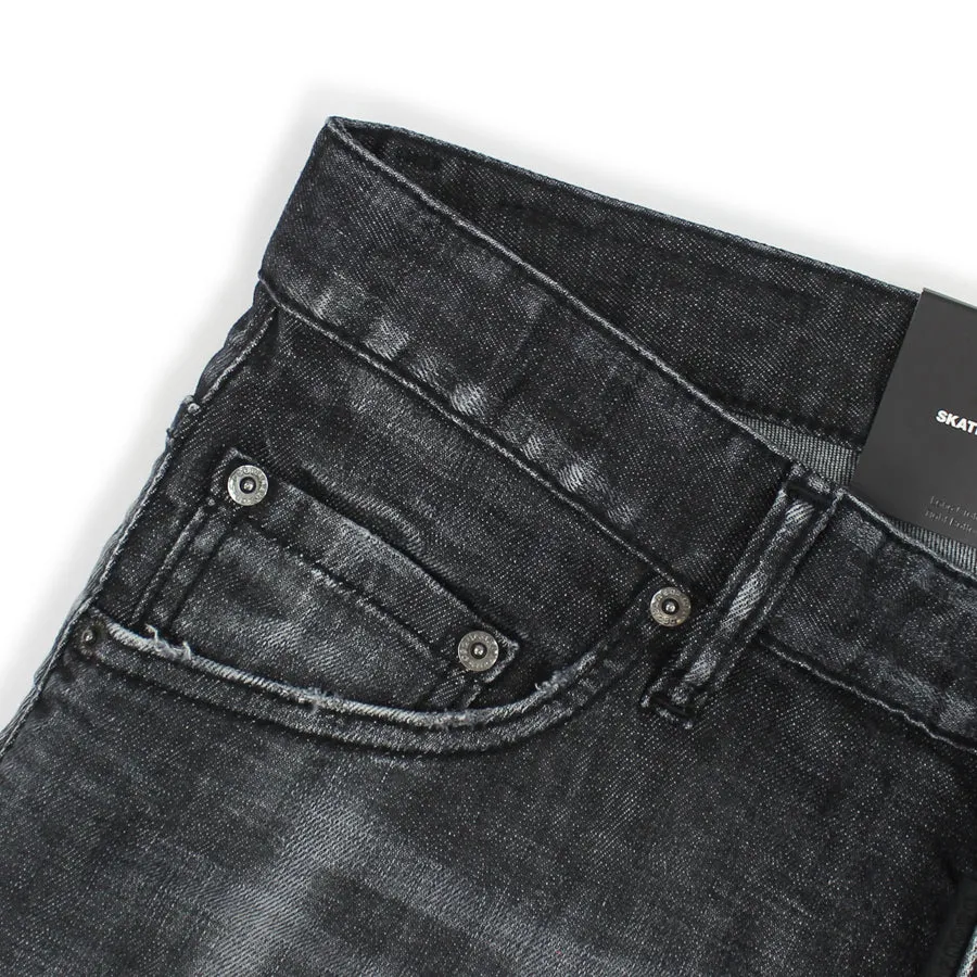 DSQUARED2 - Distressed Skater Jeans in Washed Black Streetwear Fan Premium Evening Stroll Comfy