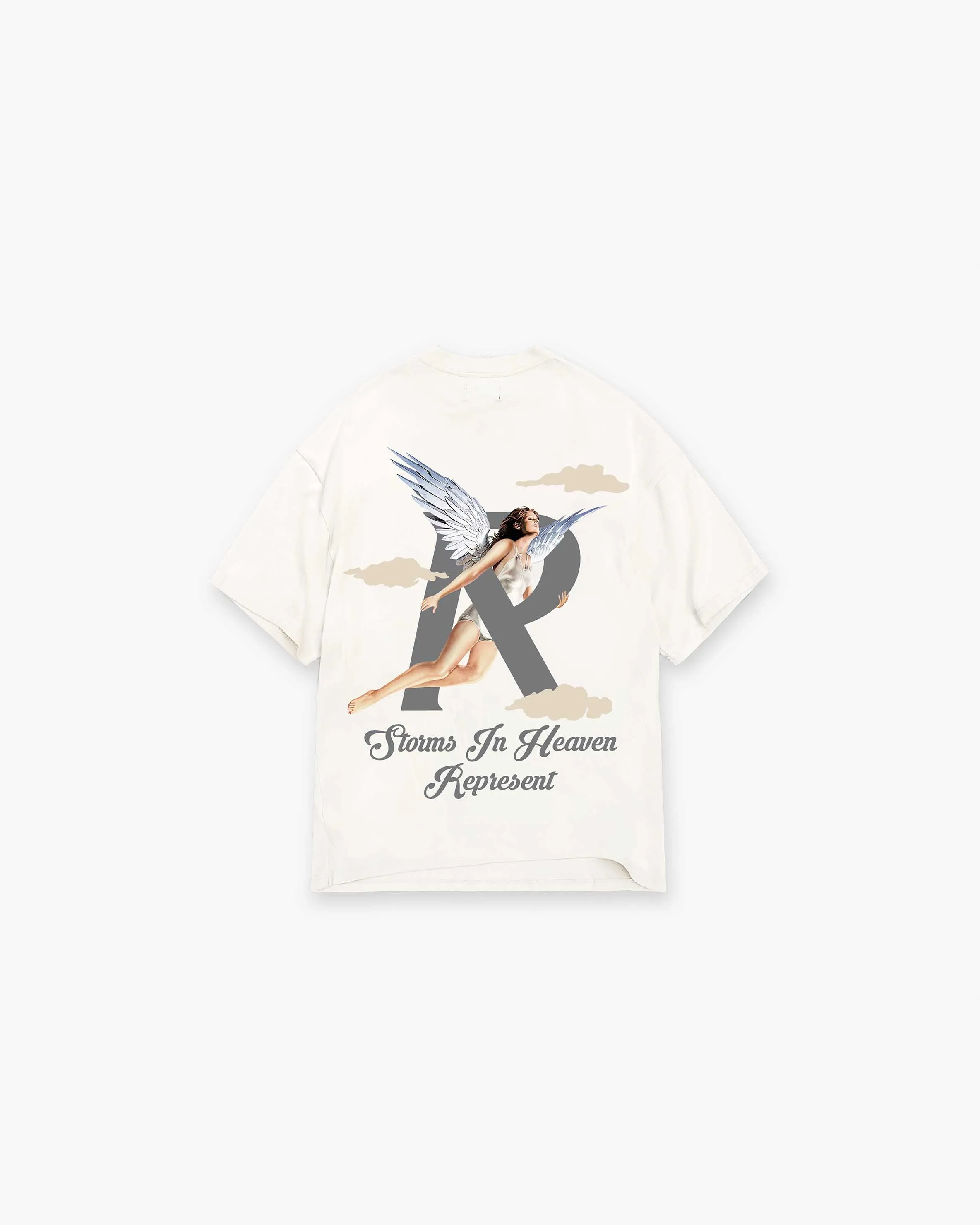 Storms In Heaven T-Shirt - Flat White Festival wear Fun Style
