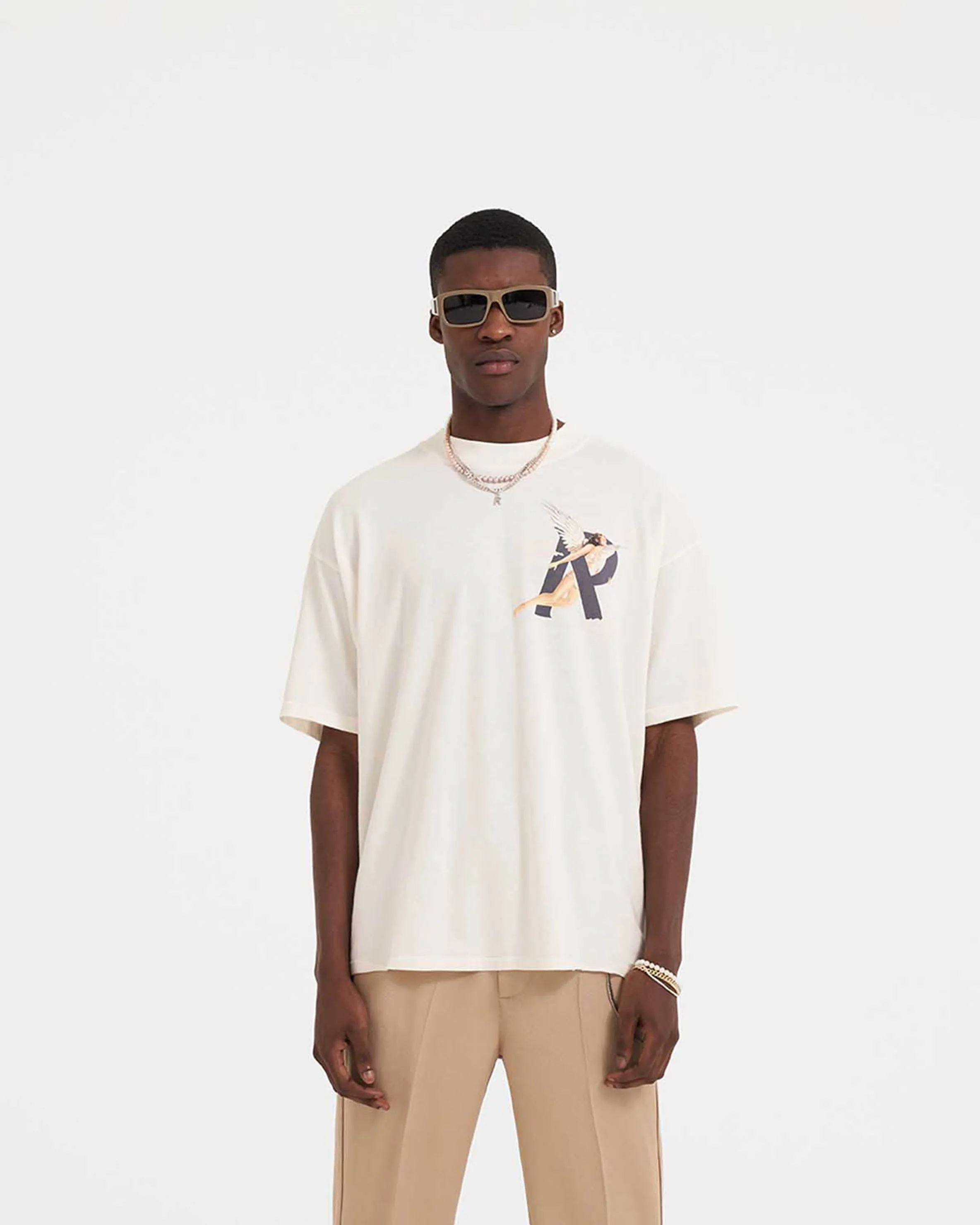 Chic And Comfortable Breathable Comfort Storms In Heaven T-Shirt - Flat White