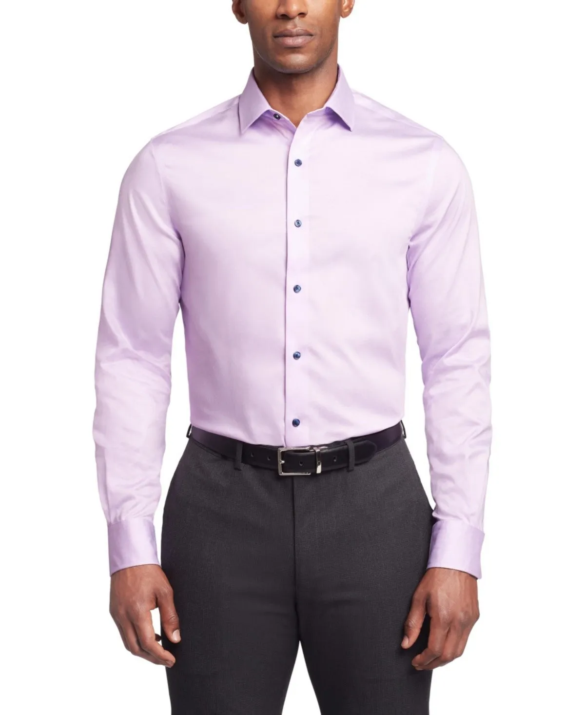 Tommy Hilfiger Flex Dress Shirt Men Purple Regular Fit Button-Up UPS752 Fashion Statement Plus Size