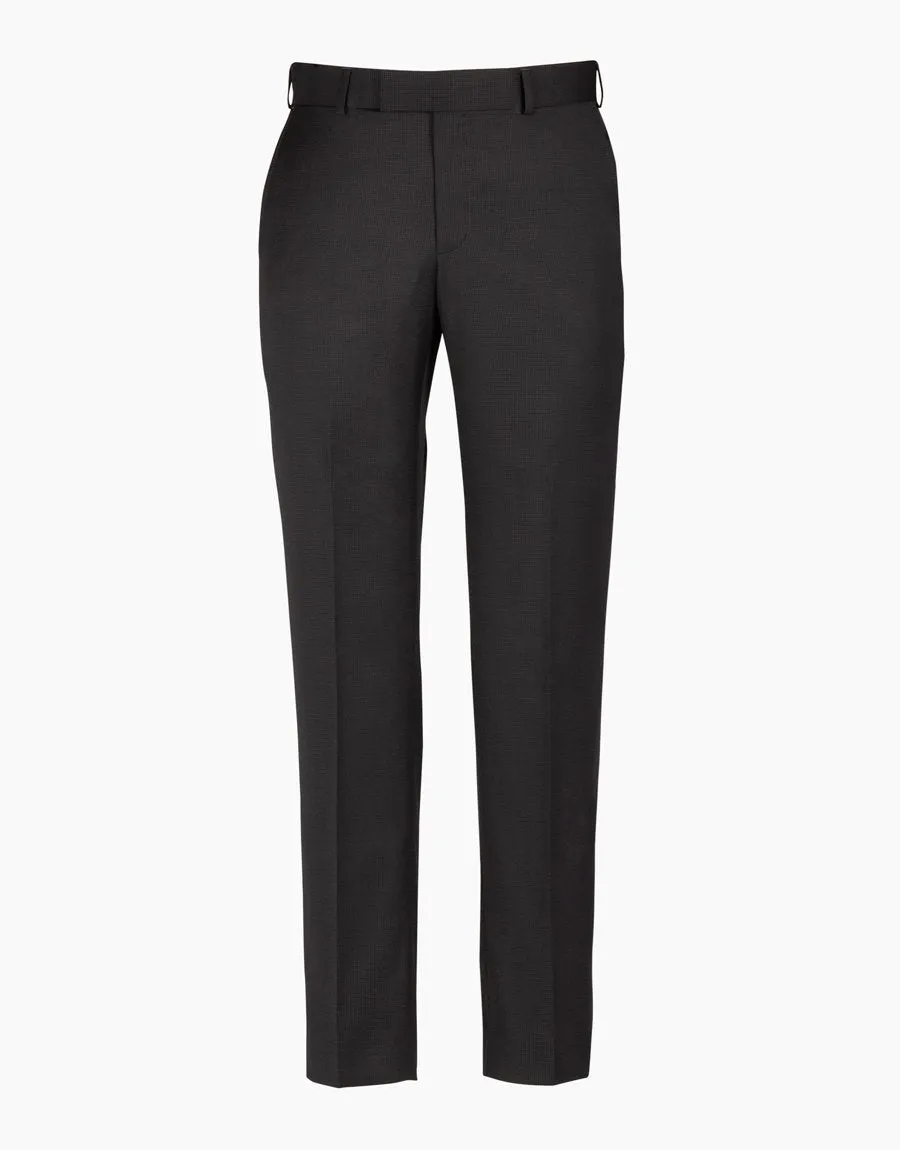 Hollywood Charcoal Microcheck Suit Trouser Sleek lines