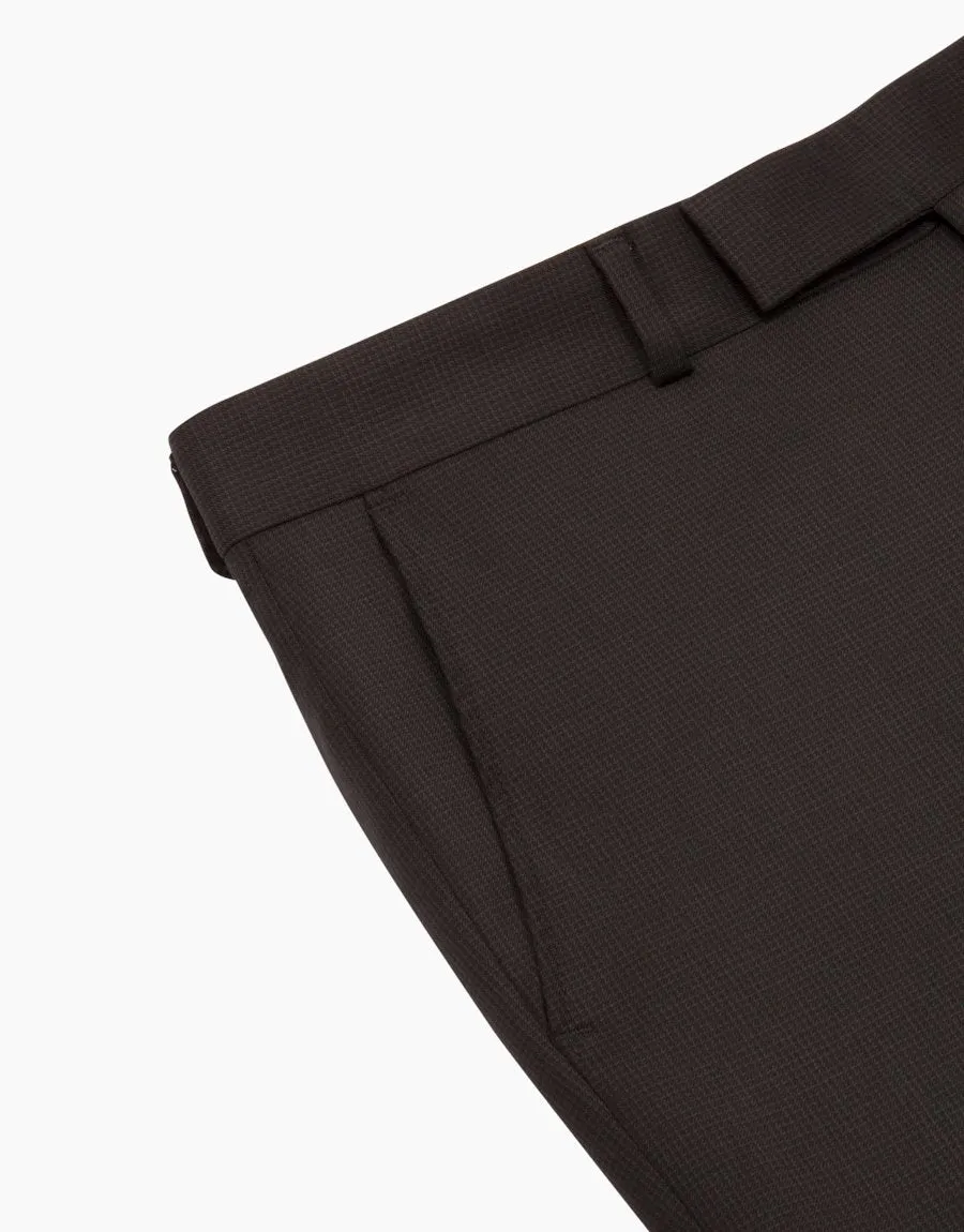 Hollywood Charcoal Microcheck Suit Trouser Core Comfort Freedom Motion