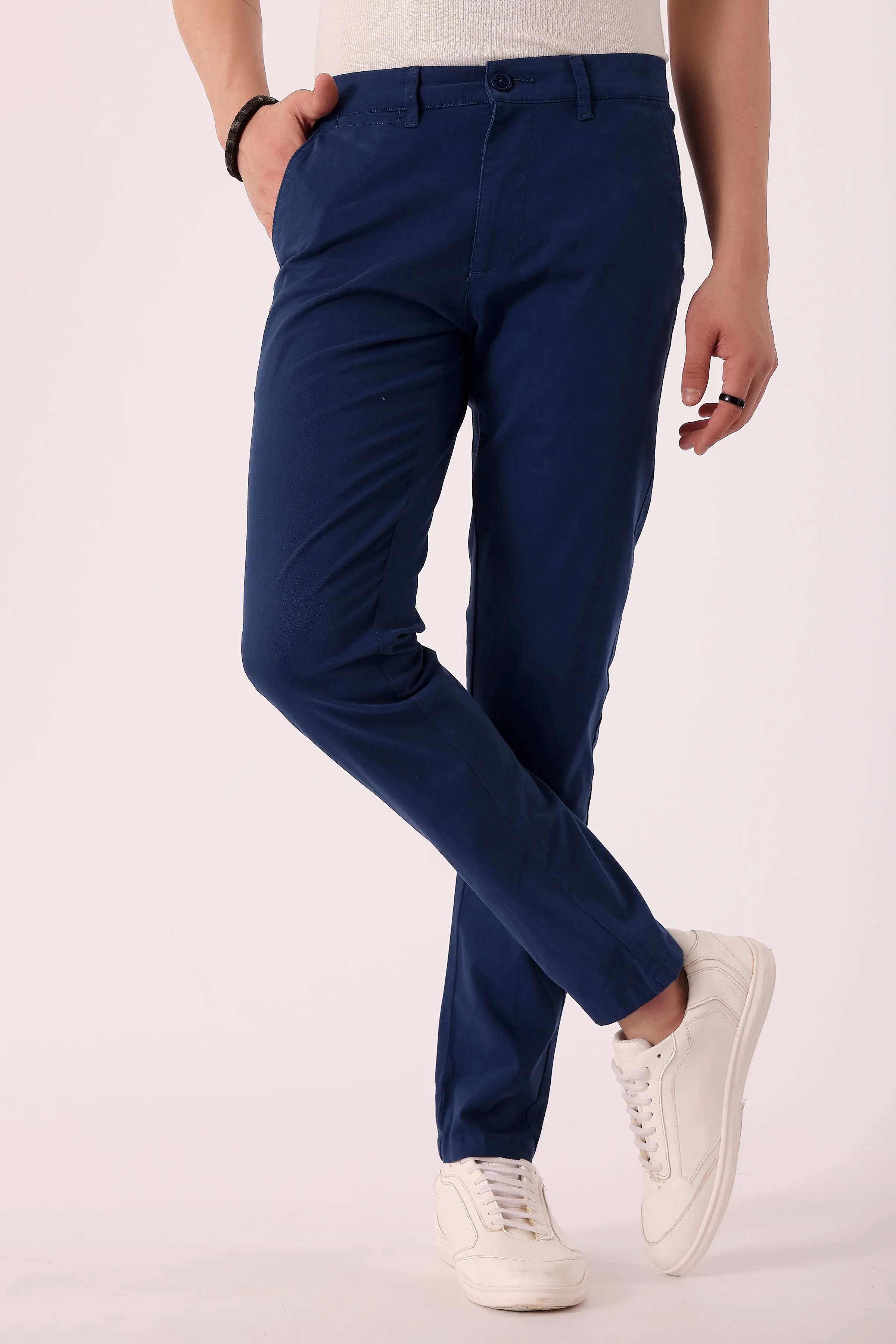 Relaxed Comfort Wear Men's Cotton stretch Slim Fit Chinos