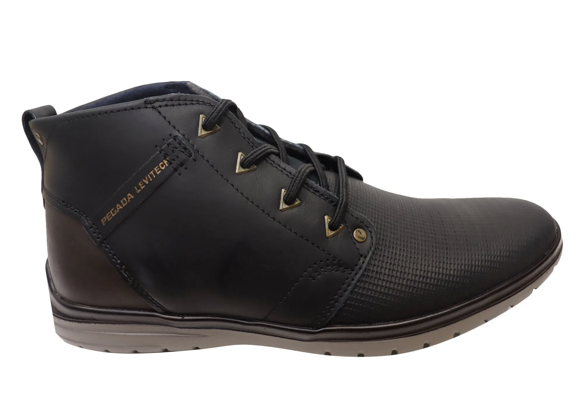 Pegada Jetta Mens Comfortable Leather Boots Made In Brazil Low Profile Outdoor Explorer