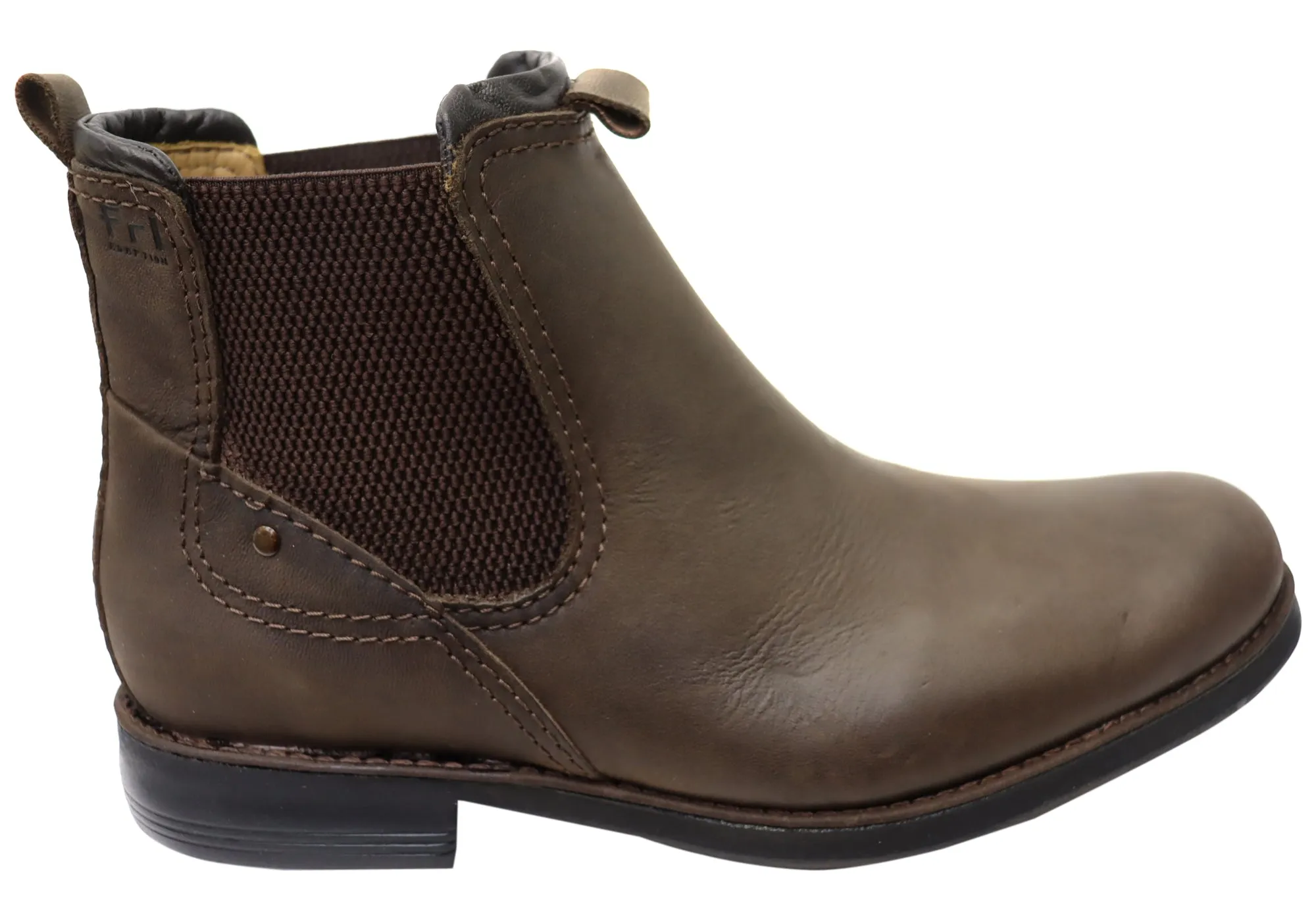 Grippy Outsole Weekend Wanderer Ferricelli Roy Mens Comfortable Leather Chelsea Boots Made In Brazil