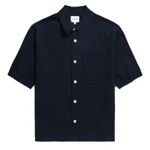 Norse Projects Rollo Cotton Linen SS Shirt Dark Navy family gathering Non Irritating Tags