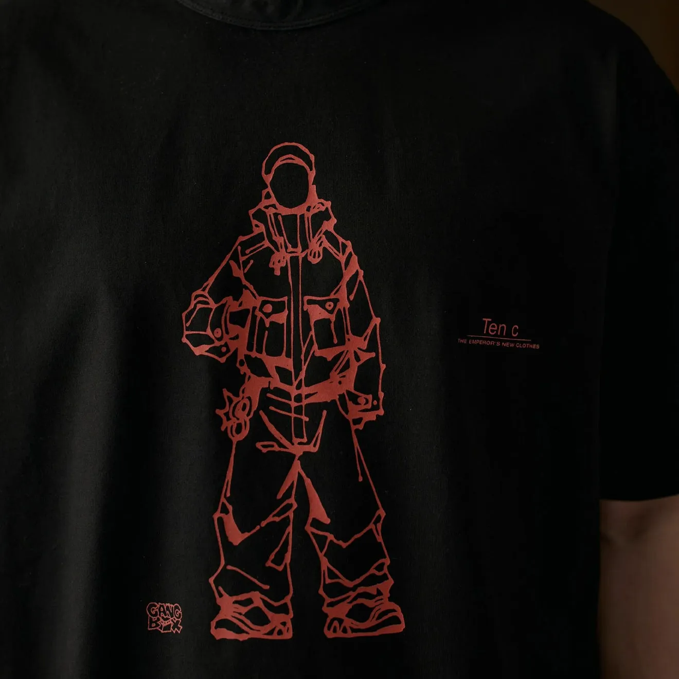 Ten C Gang Box Collab T-Shirt Black Smooth Finish