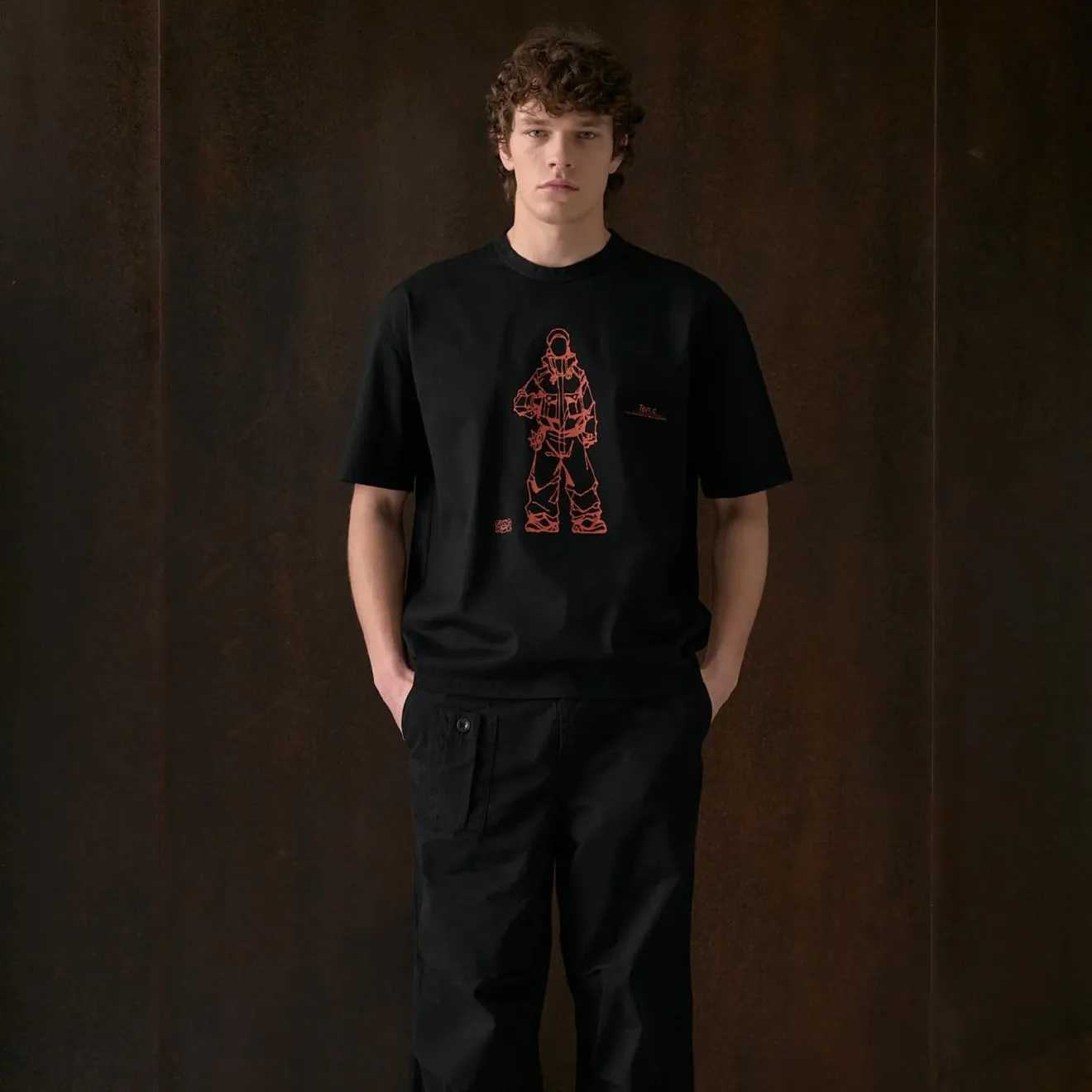 Chill Comfort Wear TemperatureControl Fabric Ten C Gang Box Collab T-Shirt Black