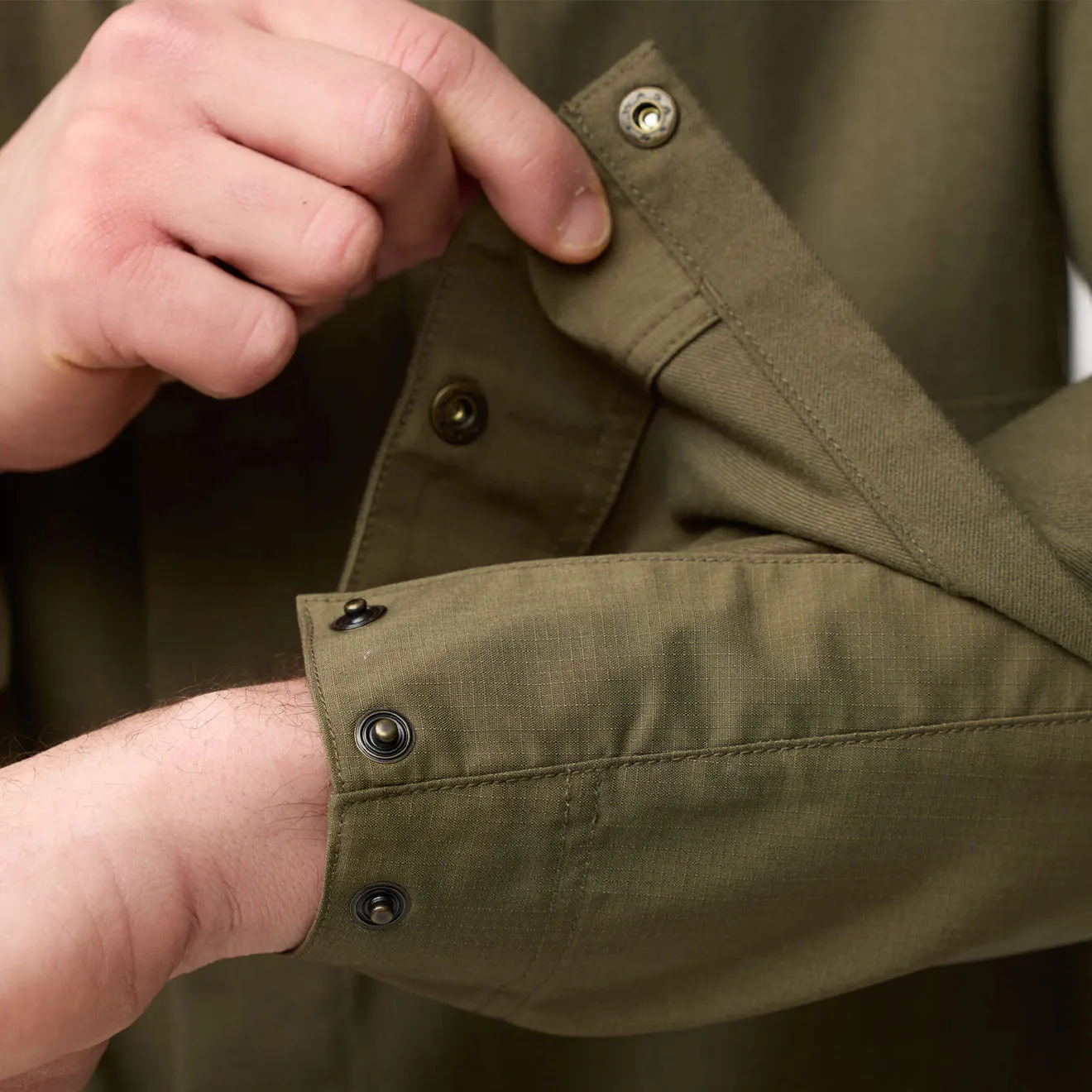 Soft Texture Modern Fit Fjallraven Keb Trekking Shirt LS Laurel Green-Laurel Green