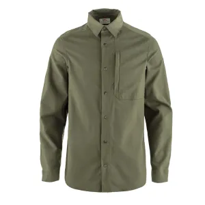 Fjallraven Keb Trekking Shirt LS Laurel Green-Laurel Green Easy Wear Recycled Polyester Blend