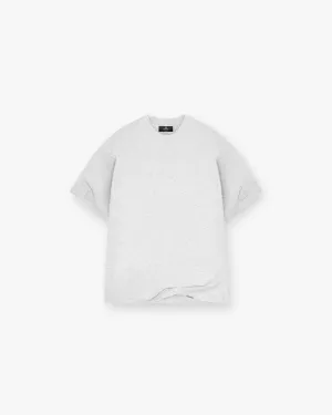 Initial Oversized T-Shirt - Ice Grey Marl Soft and Relaxed Minimalist Layer