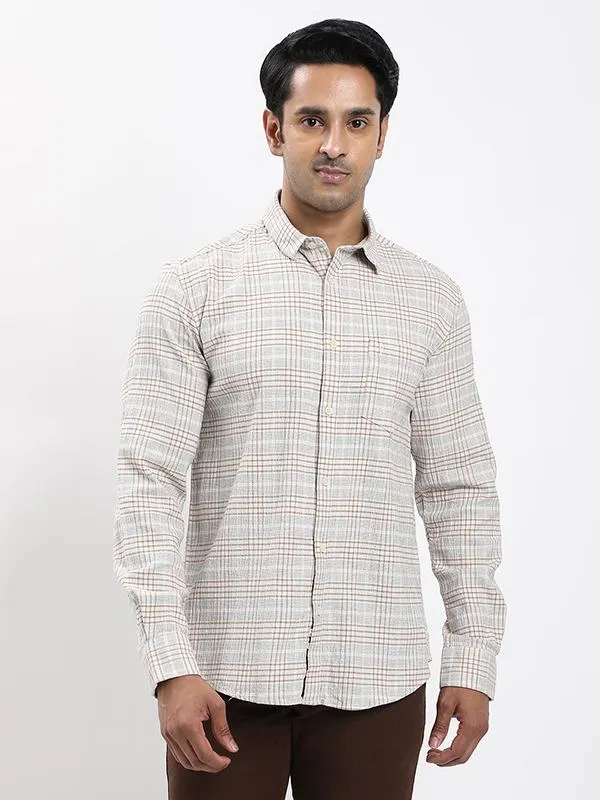 ethical fashion Men Checked Full Sleeve Cotton Stretch Shirt