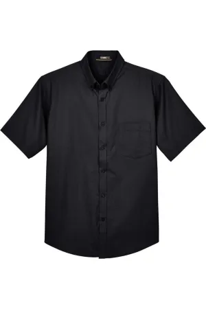 Non Restrictive Armhole Sustainable Dye Process CORE365 Tall Optimum Short Sleeve Twill Dress Shirt
