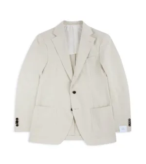 Textured Finish Breathable fabric tech Trunk Walbrook Cotton Suit Jacket: Beige