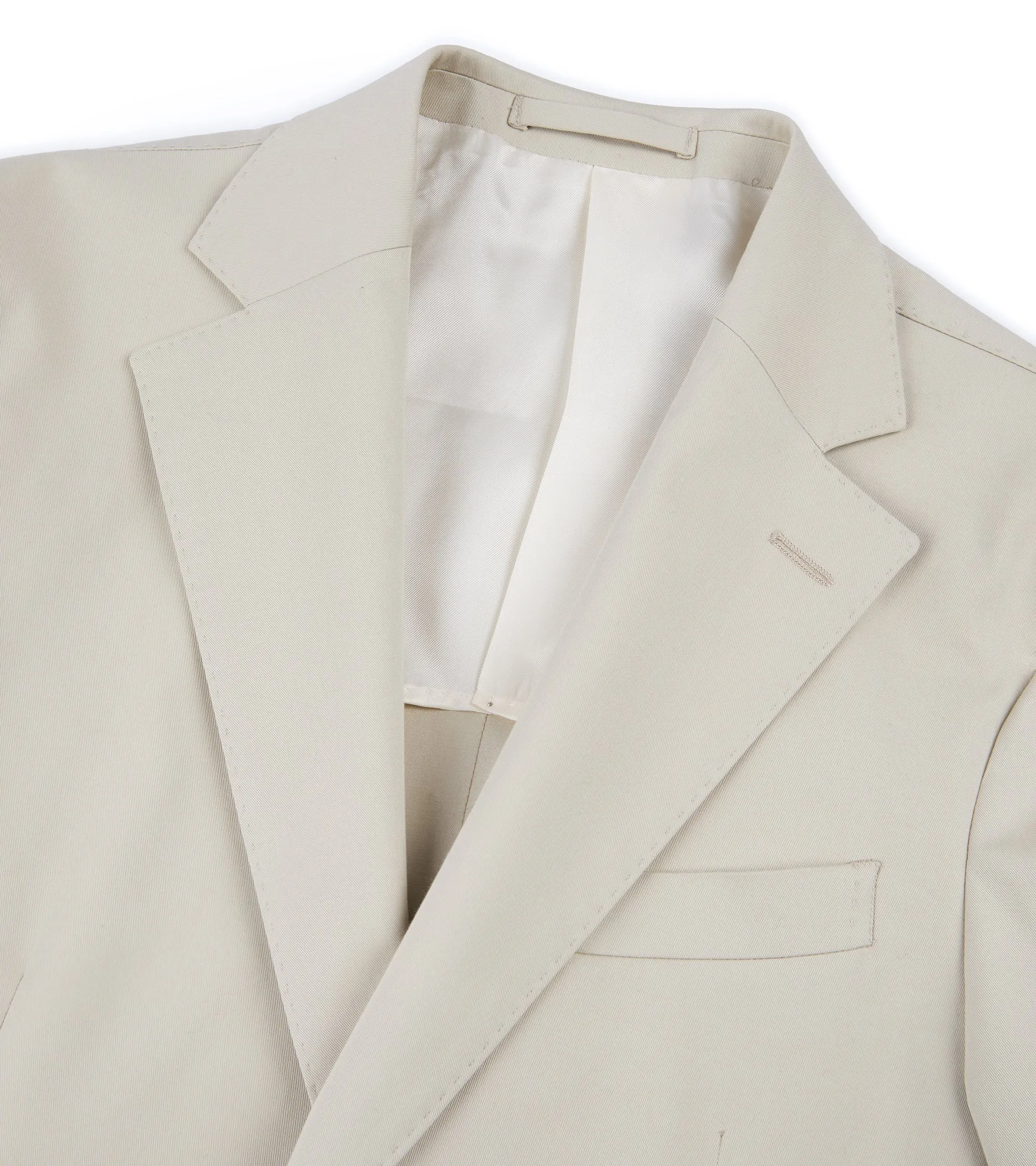 Trunk Walbrook Cotton Suit Jacket: Beige Balanced Insulation
