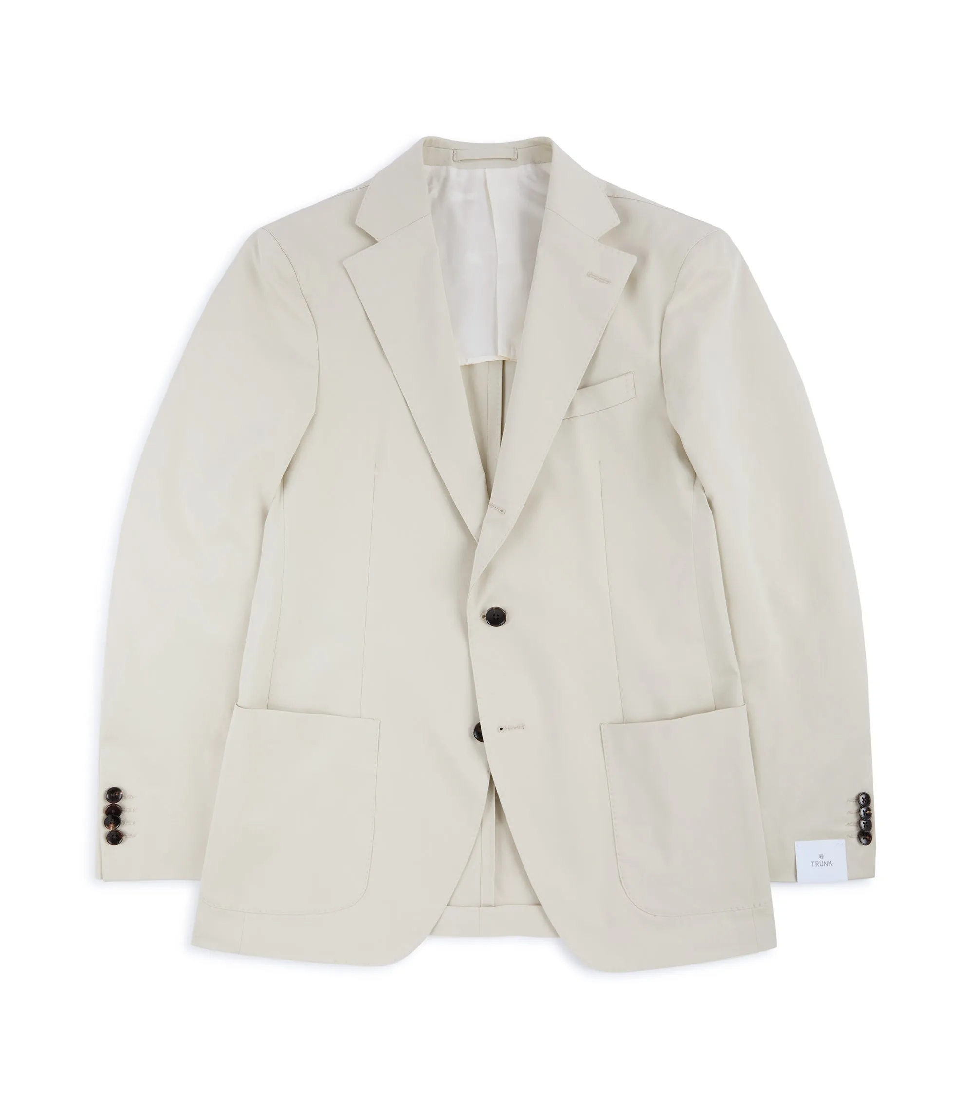 Textured Finish Breathable fabric tech Trunk Walbrook Cotton Suit Jacket: Beige