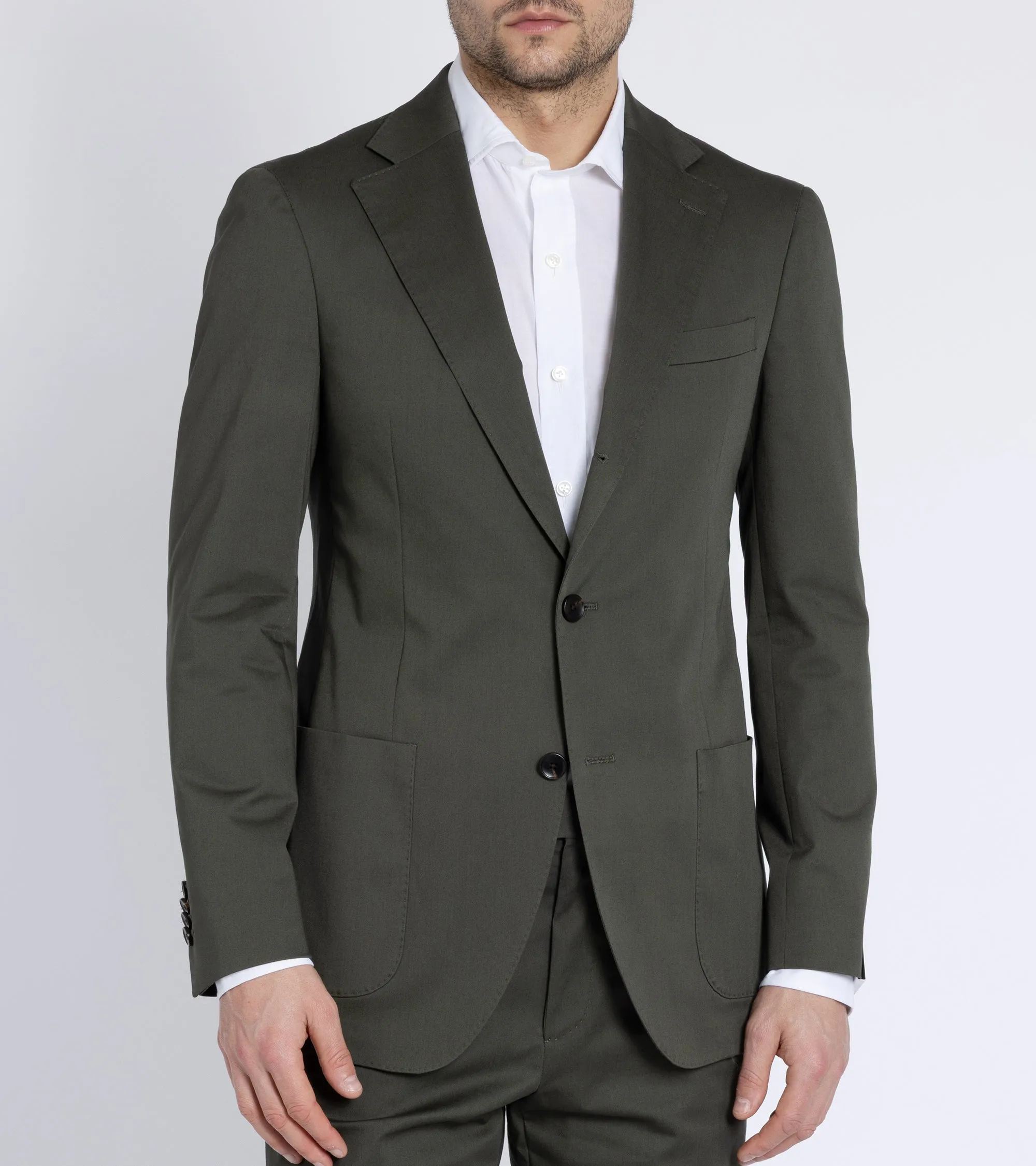 Go Anywhere Wear Sealed Seams Trunk Walbrook Cotton Suit Jacket: Olive
