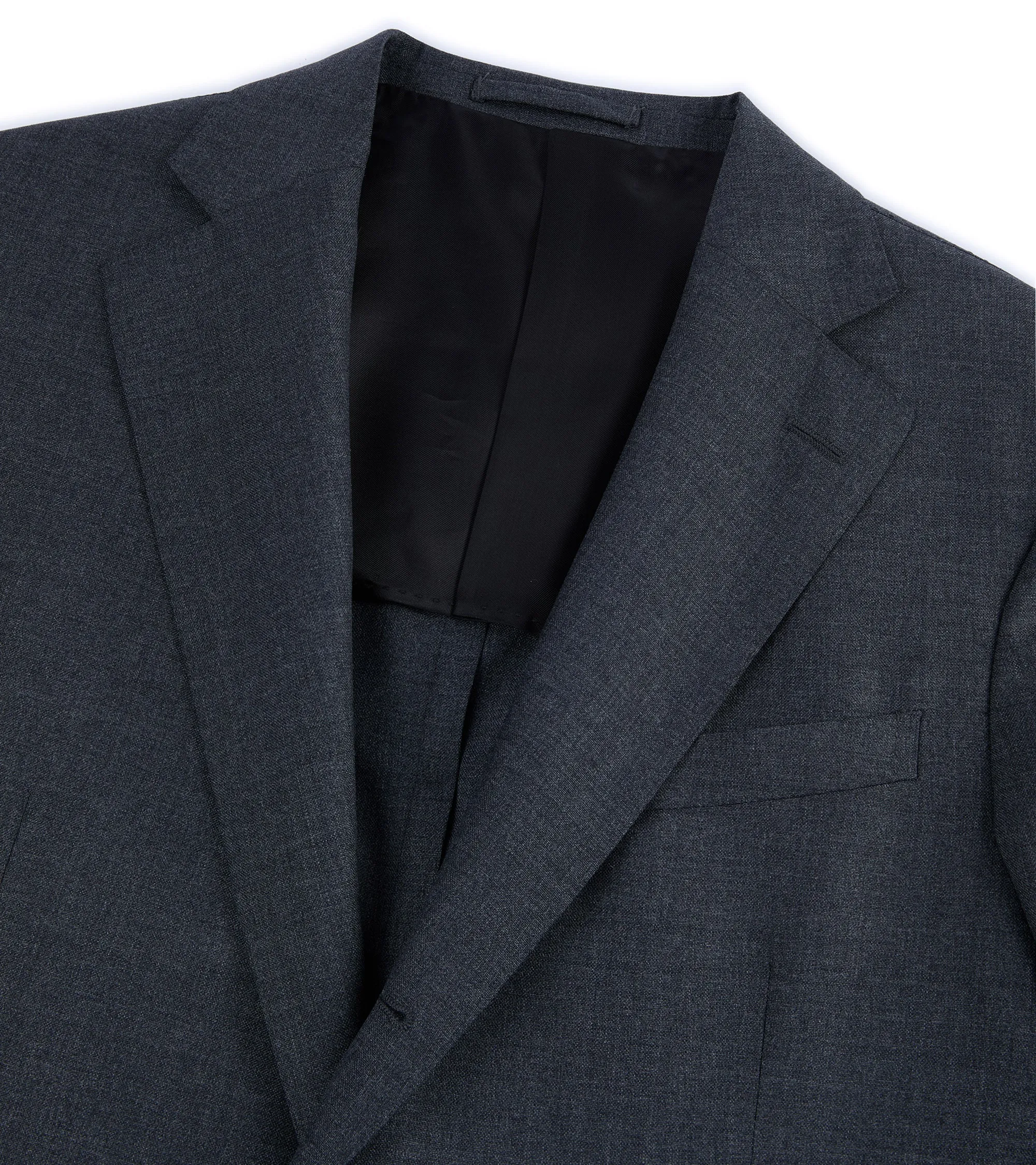 Trunk Walbrook Wool Fresco Suit Jacket: Grey Layered Neckline Travel Commuter Layer