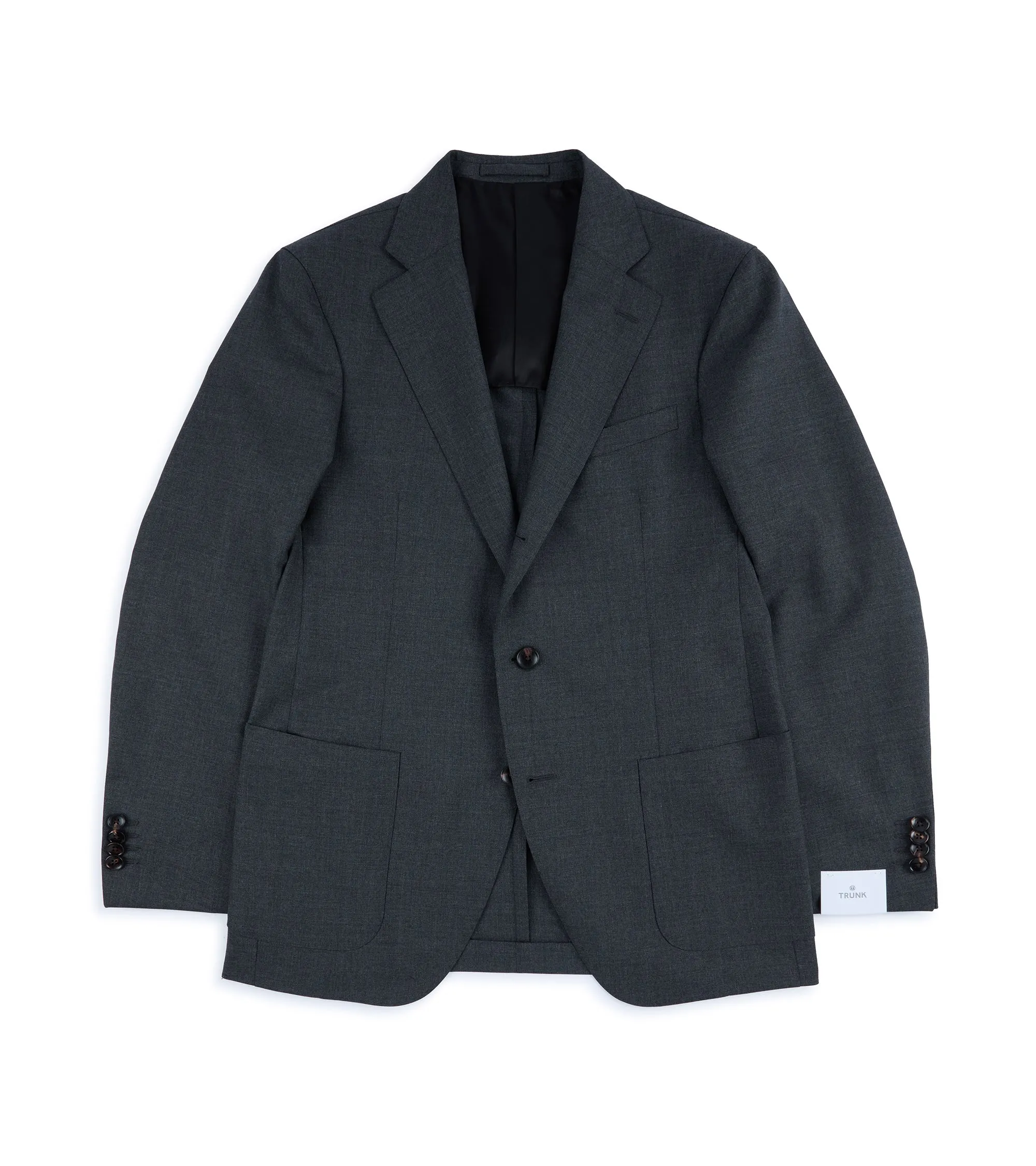 Trunk Walbrook Wool Fresco Suit Jacket: Grey Casual Staple