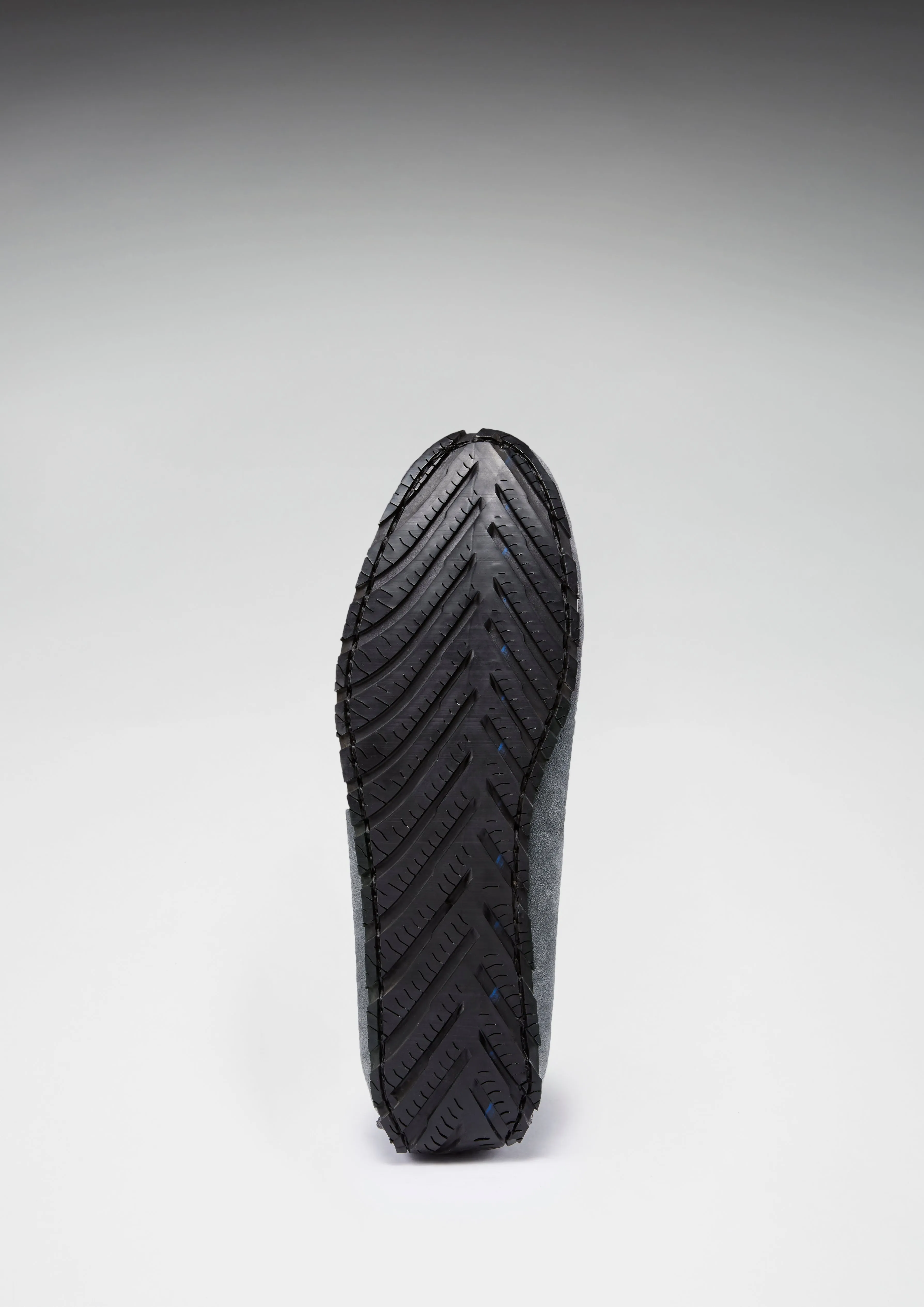 Non-Slip Shoes Abrasion resistant Tyre Sole Laced Driving Loafers, slate grey suede