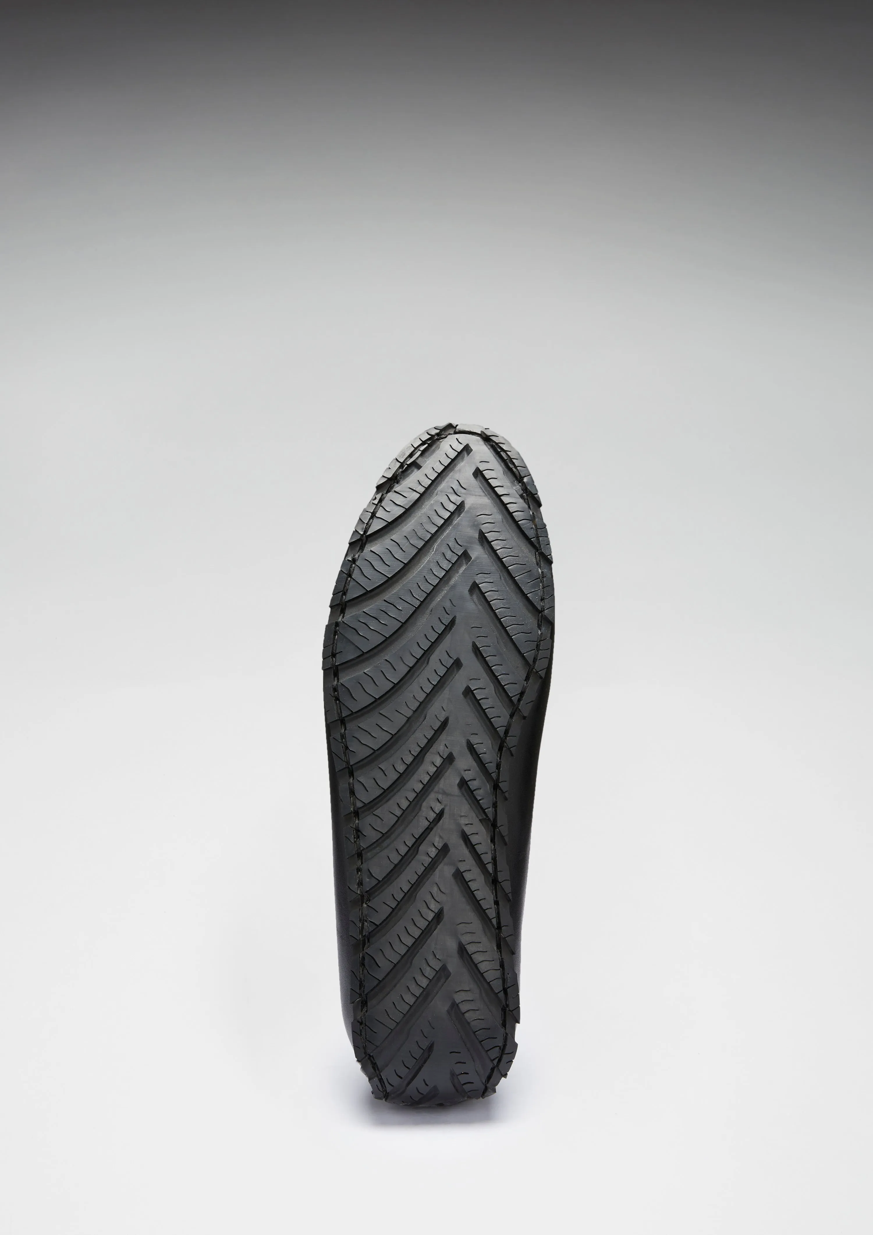 Tyre Sole Penny Driving Loafers, black leather Path Clear