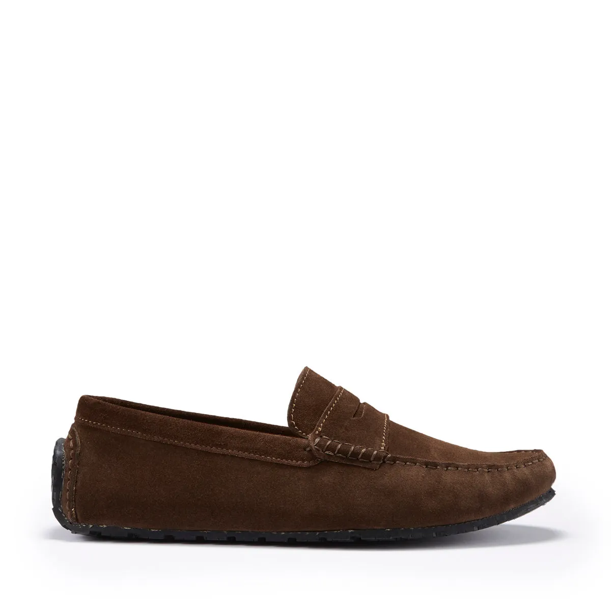 City Walk Air Flow Pro Tyre Sole Penny Driving Loafers, brown suede