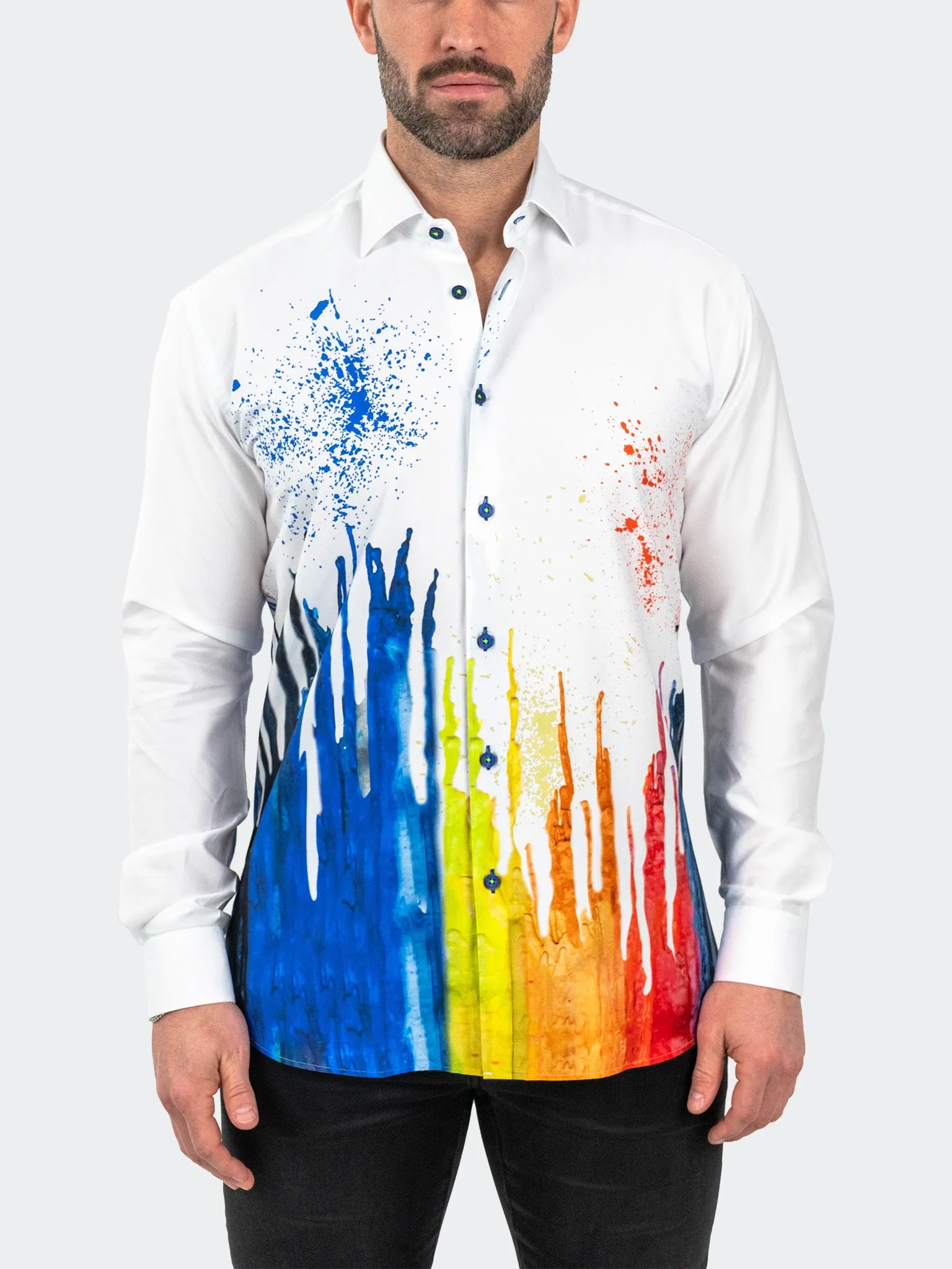 High Street Fashion Fibonacci Dripped White