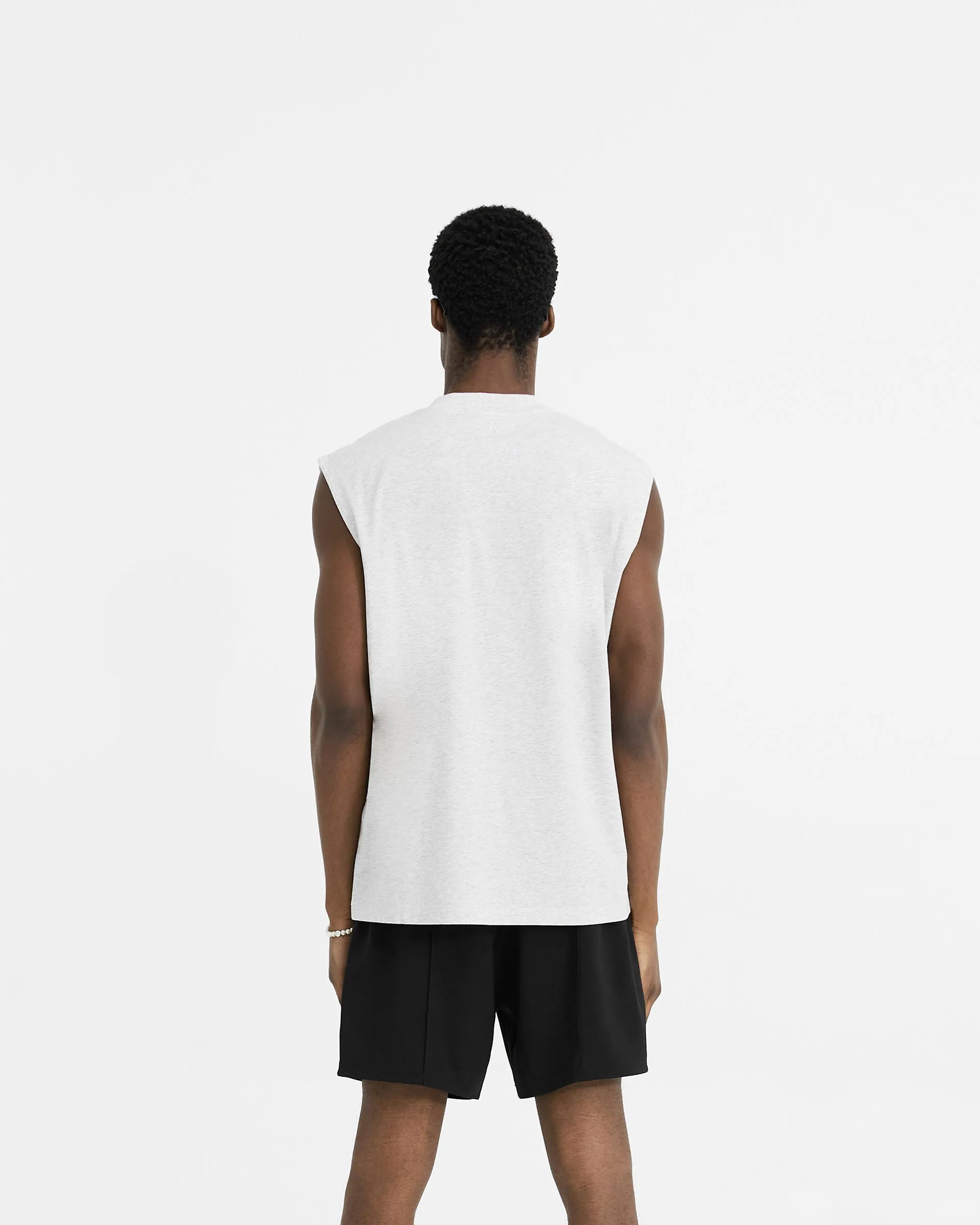 Initial Boxy Tank - Ice Grey Marl Sport Performance Design