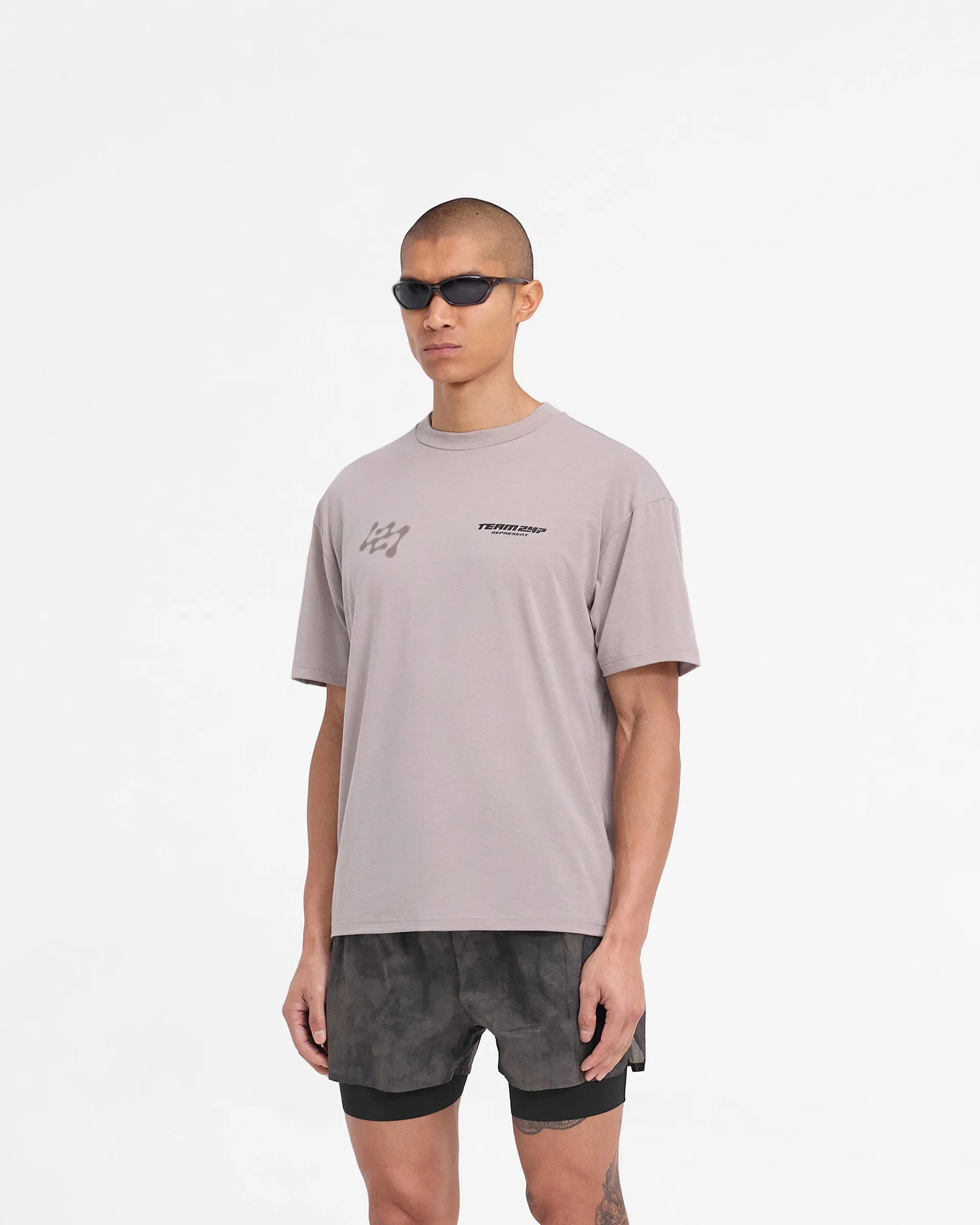 StretchComfortWeave 247 Future Terrains Oversized T-Shirt - Moonrock
