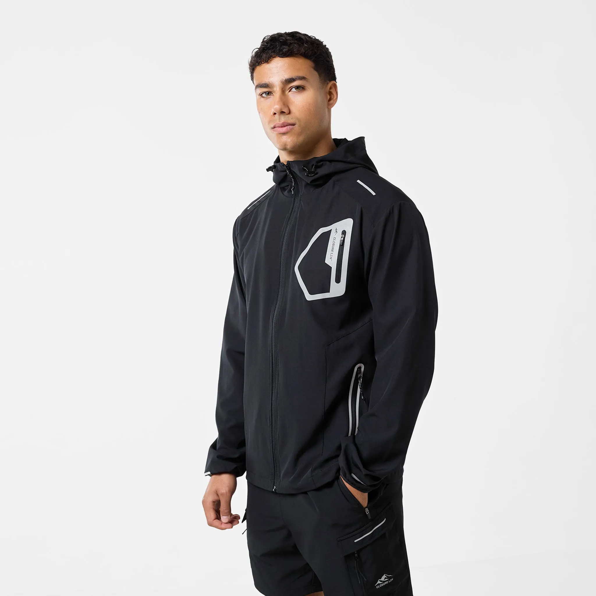 Tech Pocket Windbreaker | Black SoftshellTexture