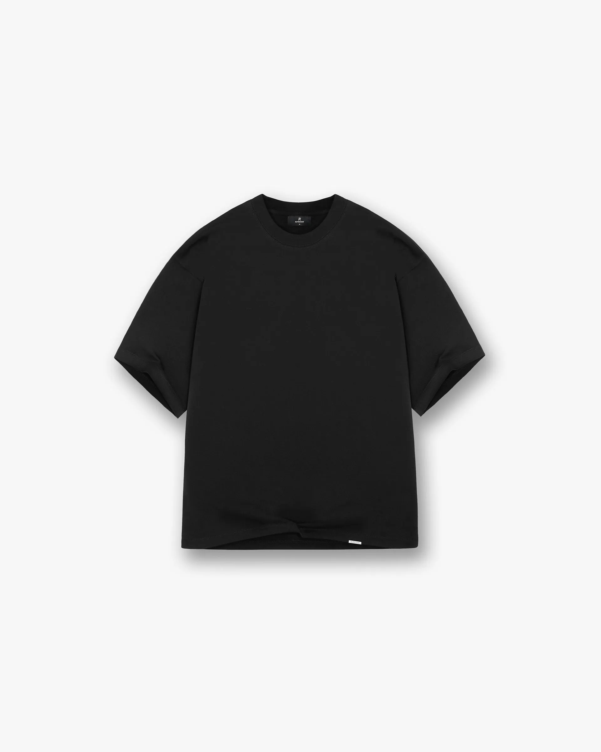 Cozy Flex Soft and durable Initial Boxy T-Shirt - Black