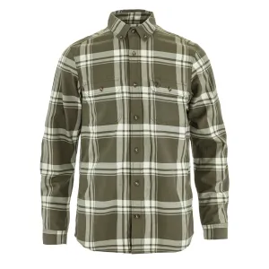 Versatile Outfit Fjallraven Ovik Lite Flannel Shirt Laurel Green / Chalk White