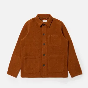 Universal Works Field Jacket Wool Fleece Rust NonIrritatingSeams