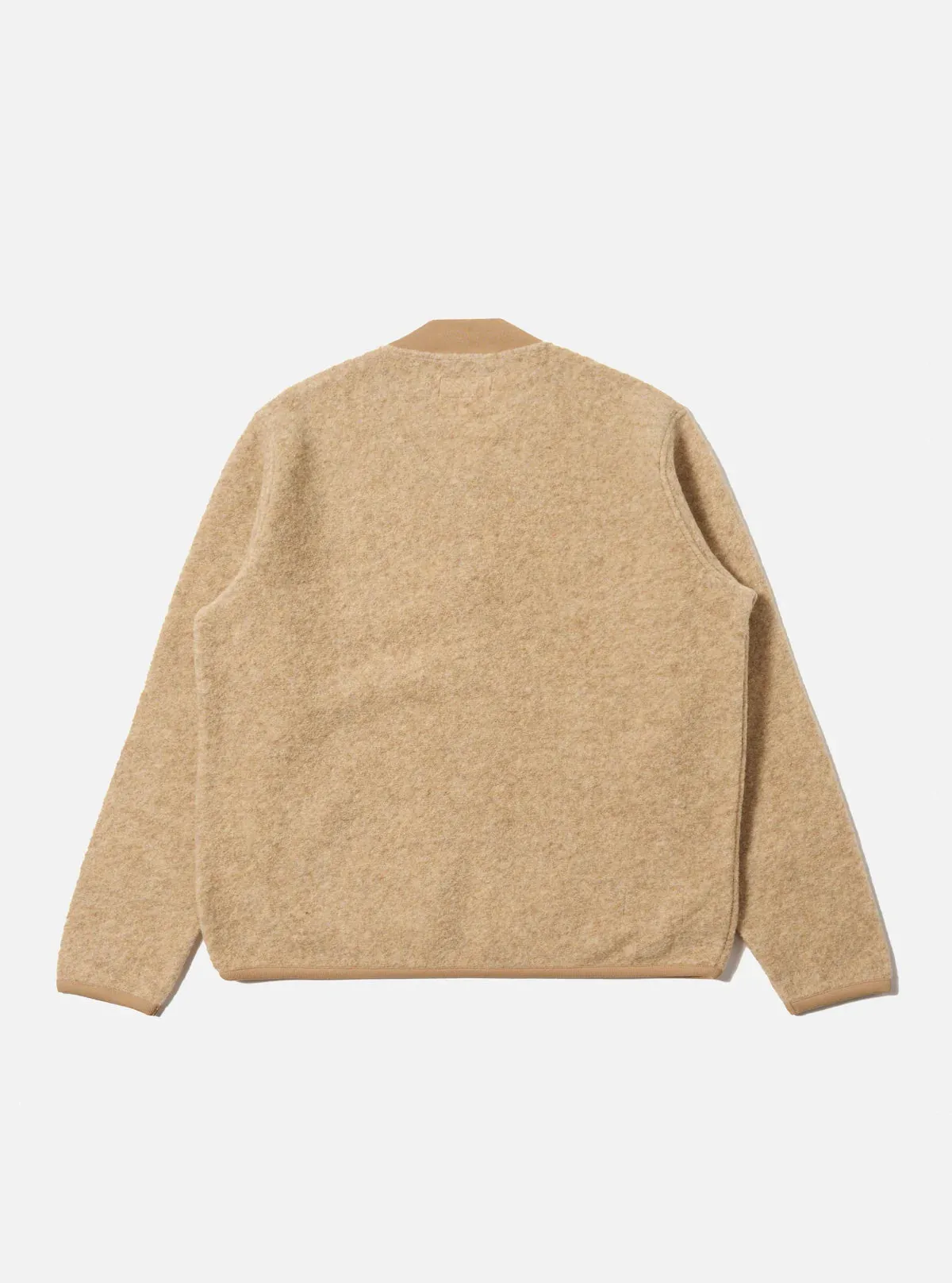 Universal Works Zip Bomber Wool Fleece Fawn Tech Use Effortless Layer